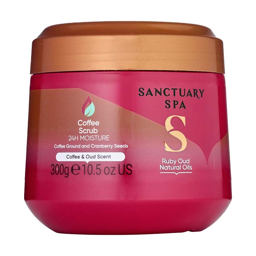 Sanctuary Spa Ruby Oud Natural Oils Body Scrub Coffee