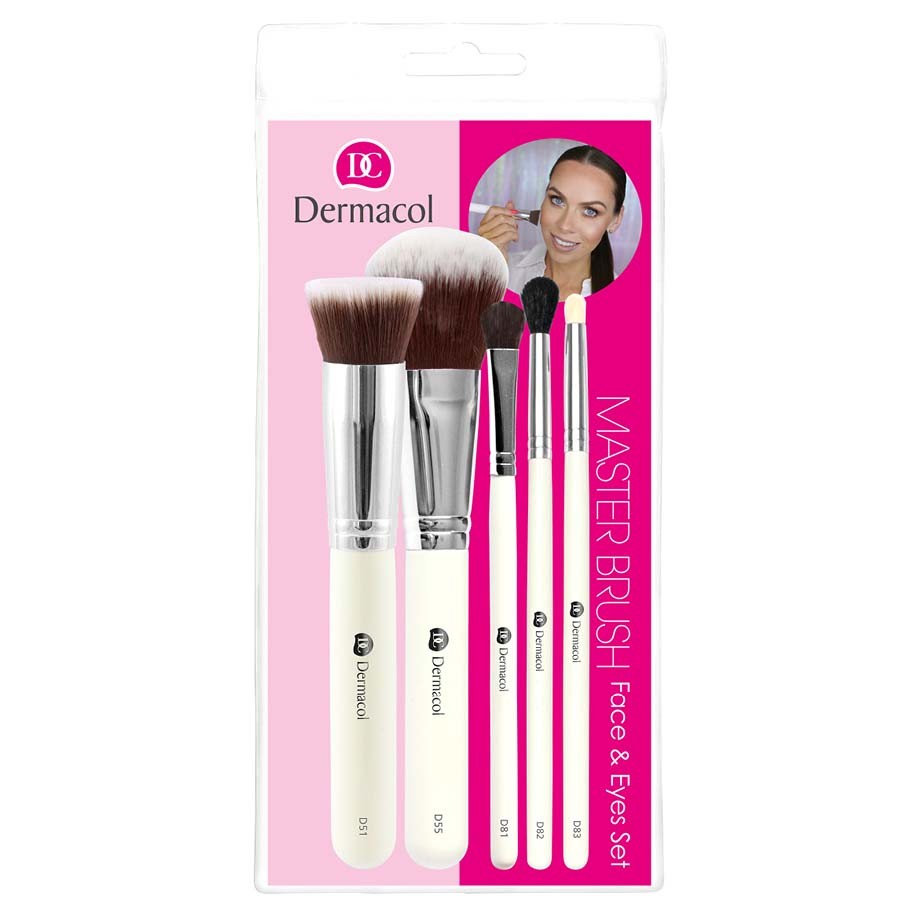 Dermacol Set of cosmetic brushes Master for face (M51, M52, M53, M54) - with case