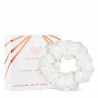 Crystallove Silk Scrunchie Ivory
