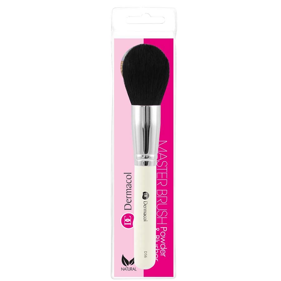 Dermacol Cosmetic brush D56 powder and blush with case