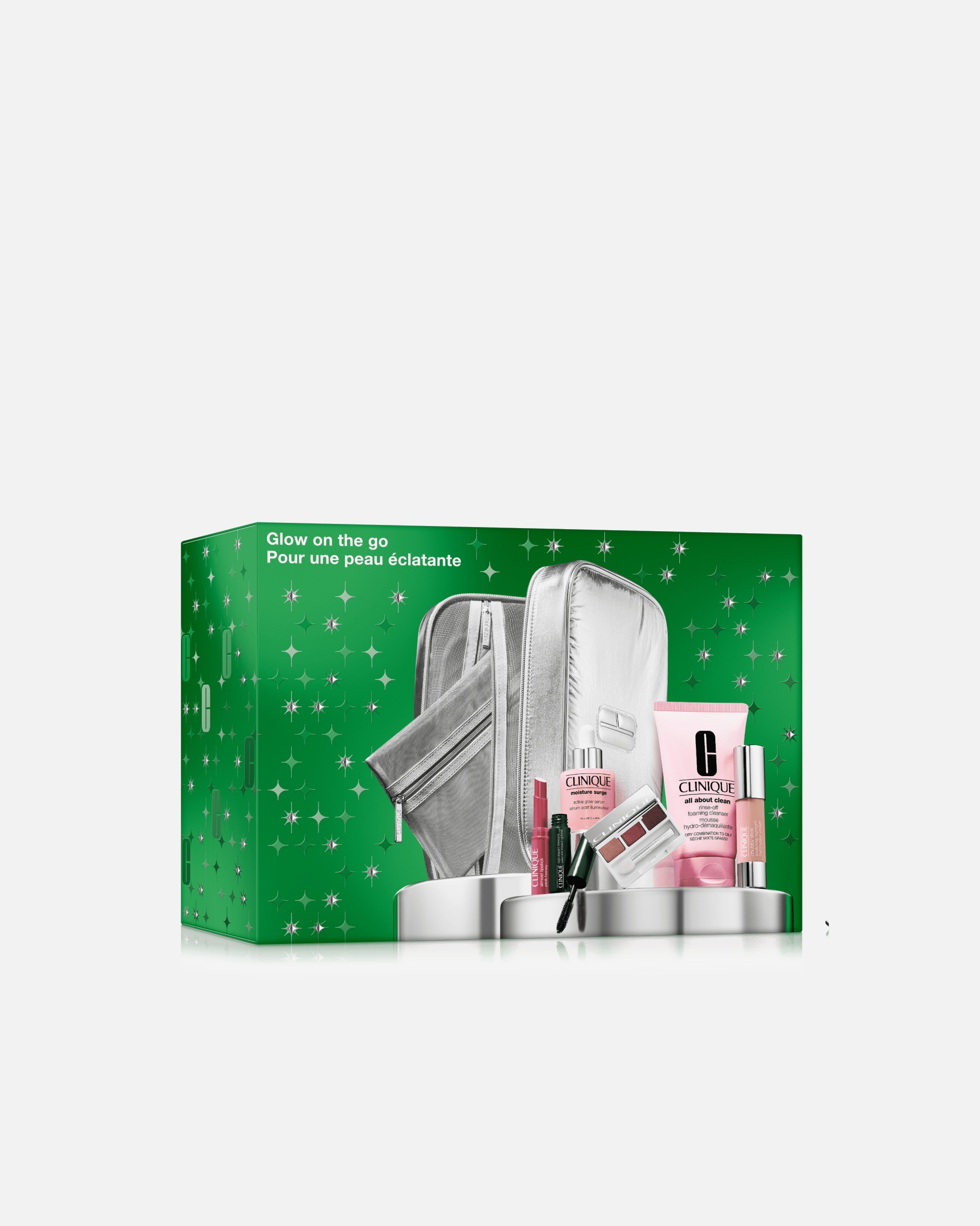 Sada na líčenie pleti pre Pre ženy Clinique Glow On The Go: Skincare & Makeup Set 1 kus