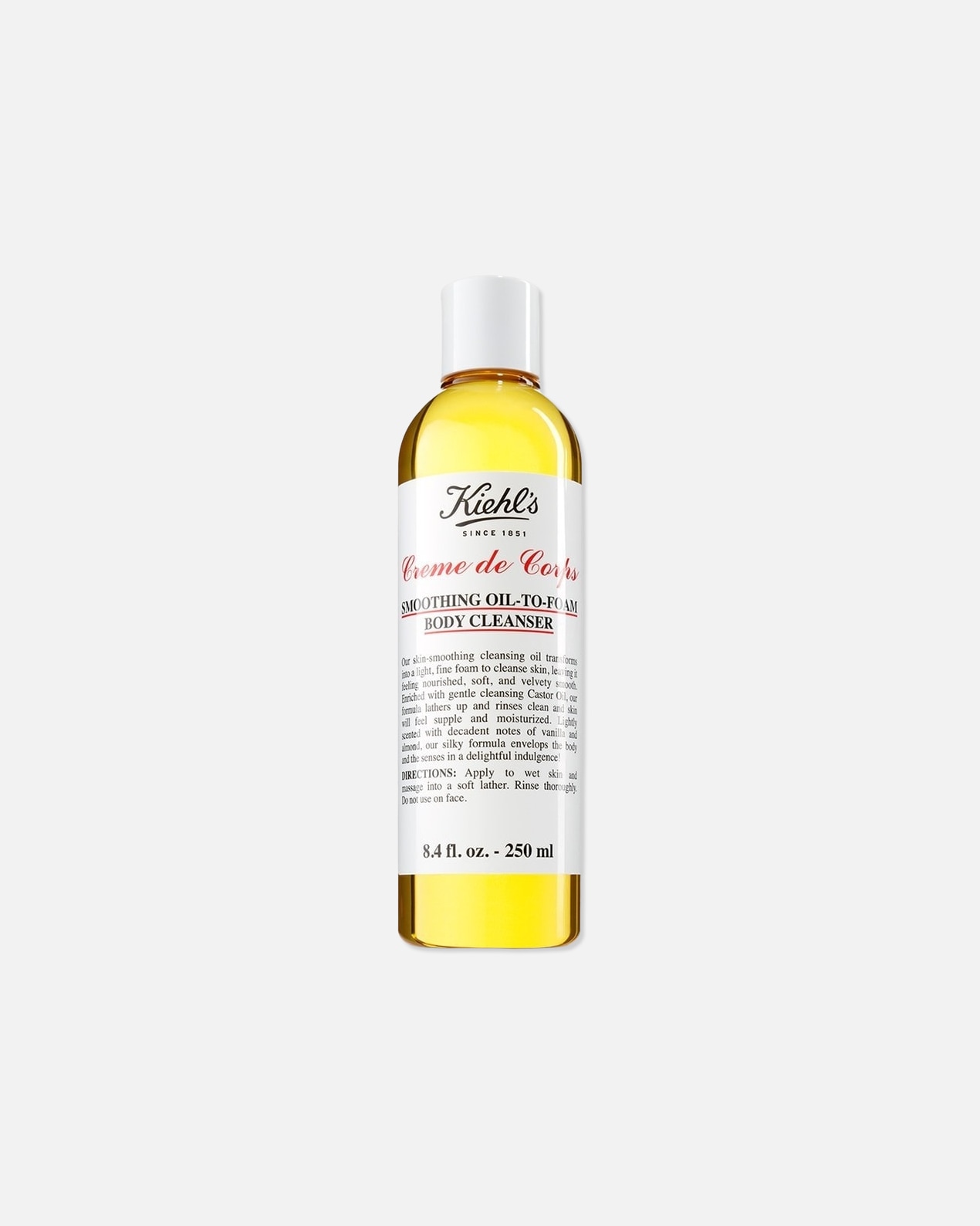 Sprchový olej pre Unisex Kiehl’s Crème de Corps Smoothing Oil to Foam Body Cleanser 250 ml
