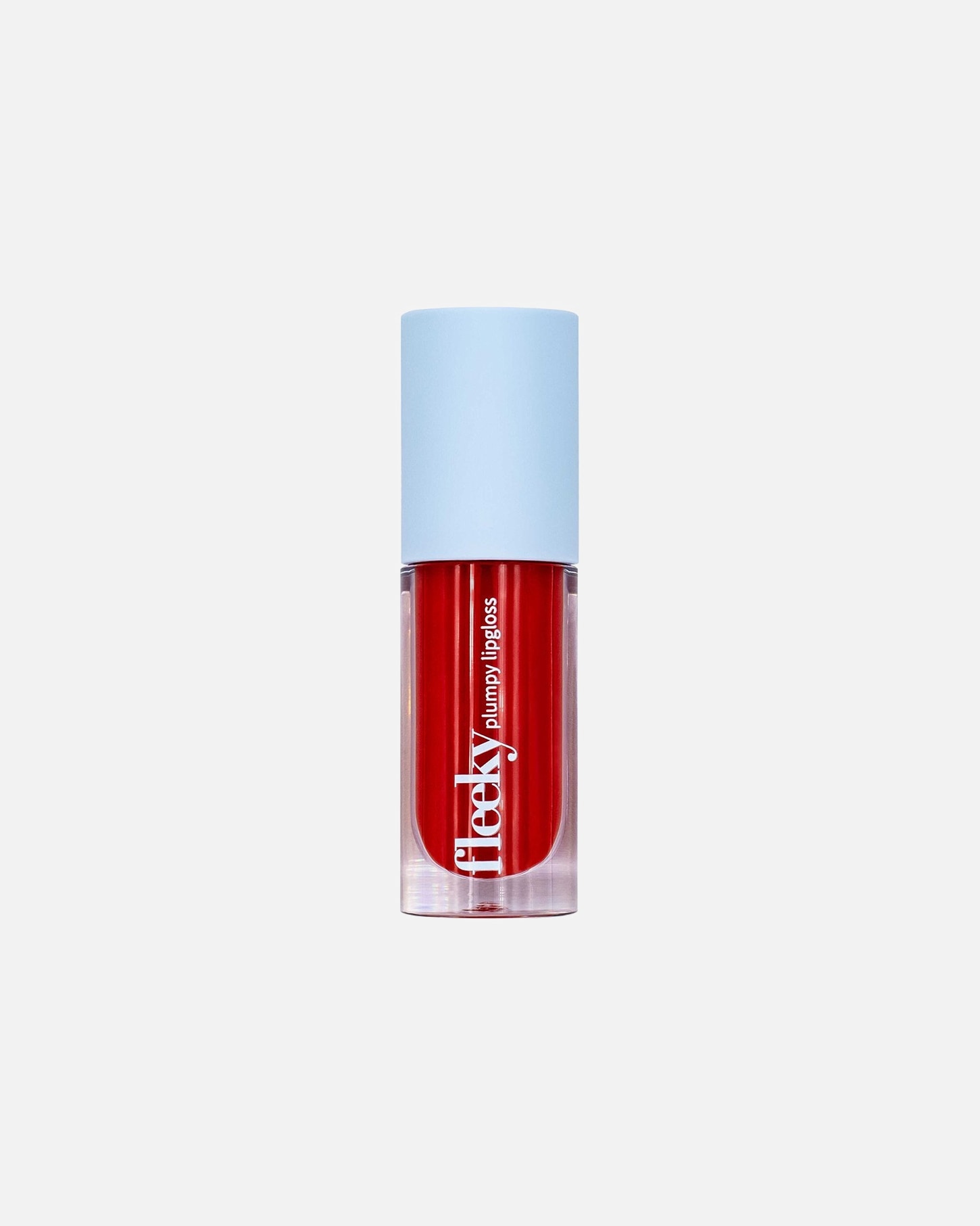 Lesk na pery pre Unisex Fleeky Pflege Lesk na pery Plumpy - hydratačný s objemovým efektom Cherry Red