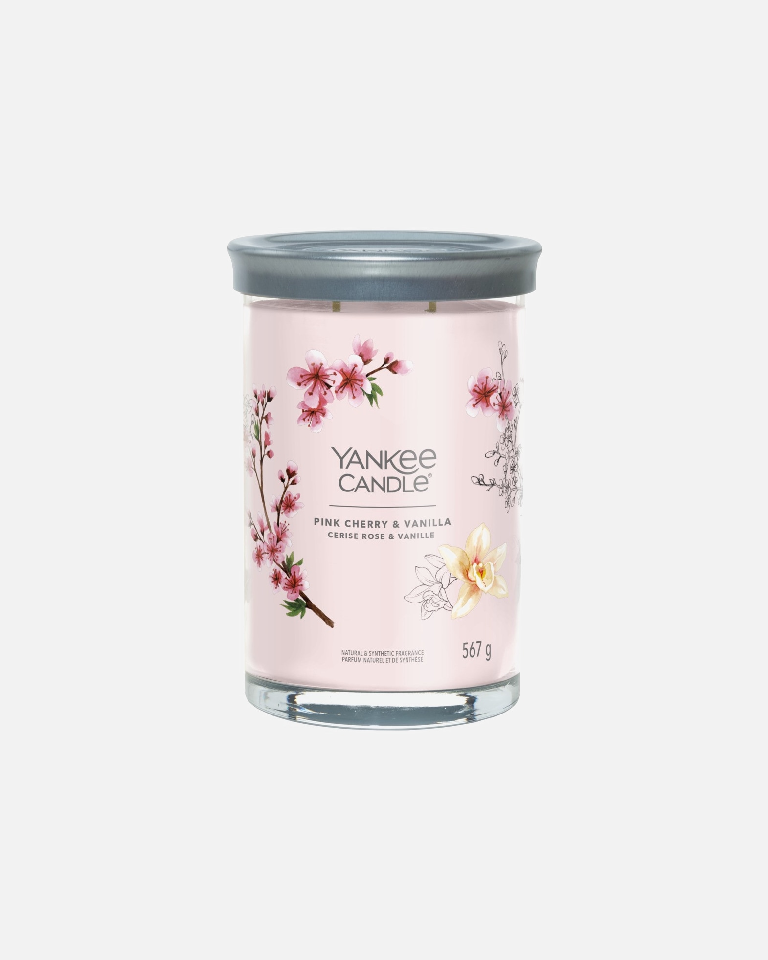 Sviečka pre Unisex YANKEE CANDLE Velká sviečka 2knoty/Pink Cherry & Vanilla 567 g - Signature Tumbler