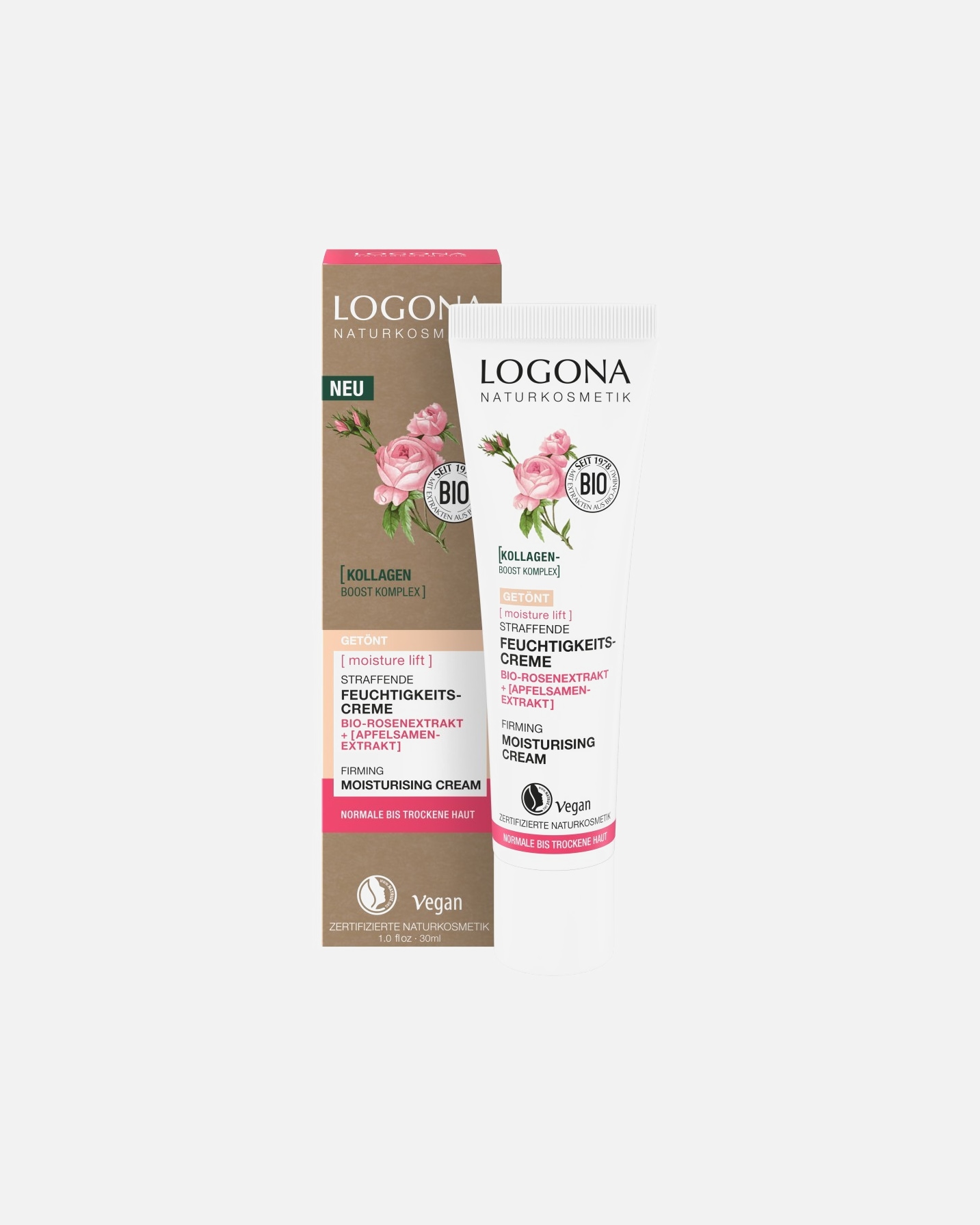 Denný krém pre Unisex Logona Moinsture Lift Zpevňujúci hydratačný krém 30 ml