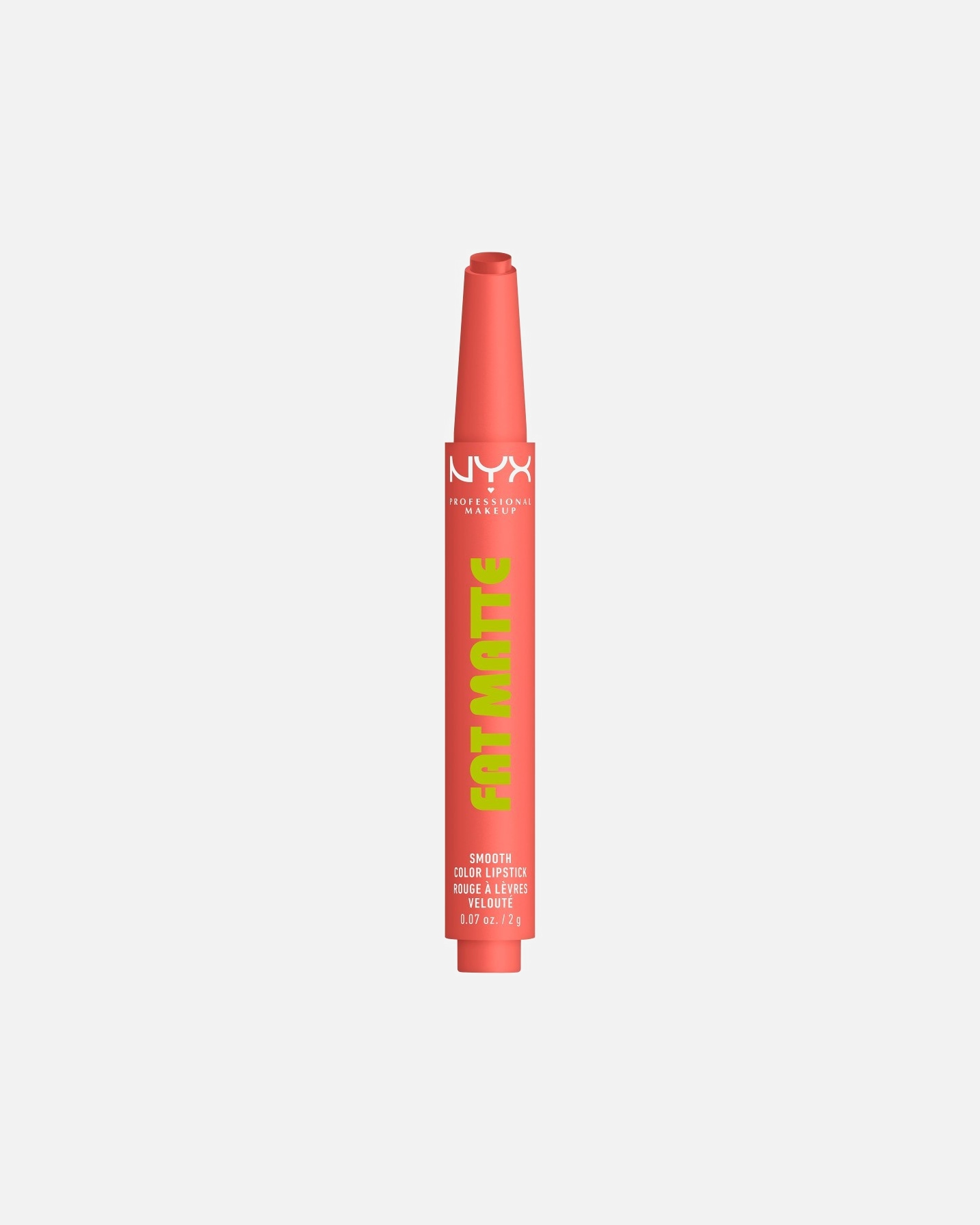 Rúž na pery pre Unisex NYX Professional Makeup Fat Matte Smooth Color Lipstick zamatovo matný rúž CASHMERE CUTIE