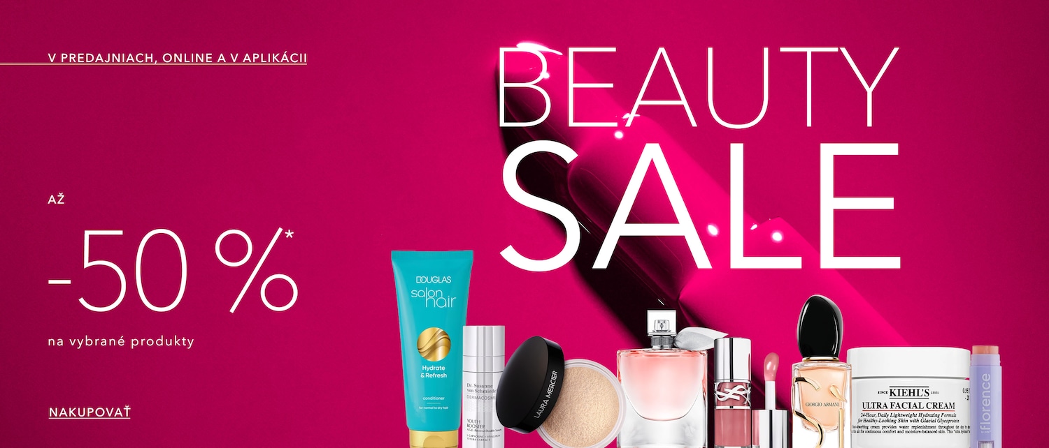 Objavte Beauty Sale s až 50% zľavou na vybrané produkty v predajniach, online a v aplikácii Douglas, kde nájdete značky ako Douglas Salon Hair, Laura Mercier, Giorgio Armani a Kiehl's. Nakupujte teraz!