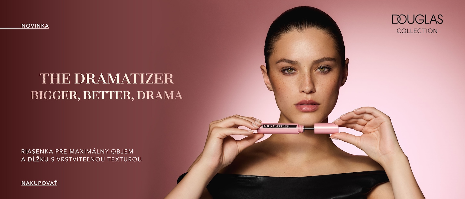 Nová kolekcia maskary Douglas The Dramatizer s textúrou pre maximálny objem a dĺžku rias, pre dramatický vzhľad. Nakupujte teraz!
