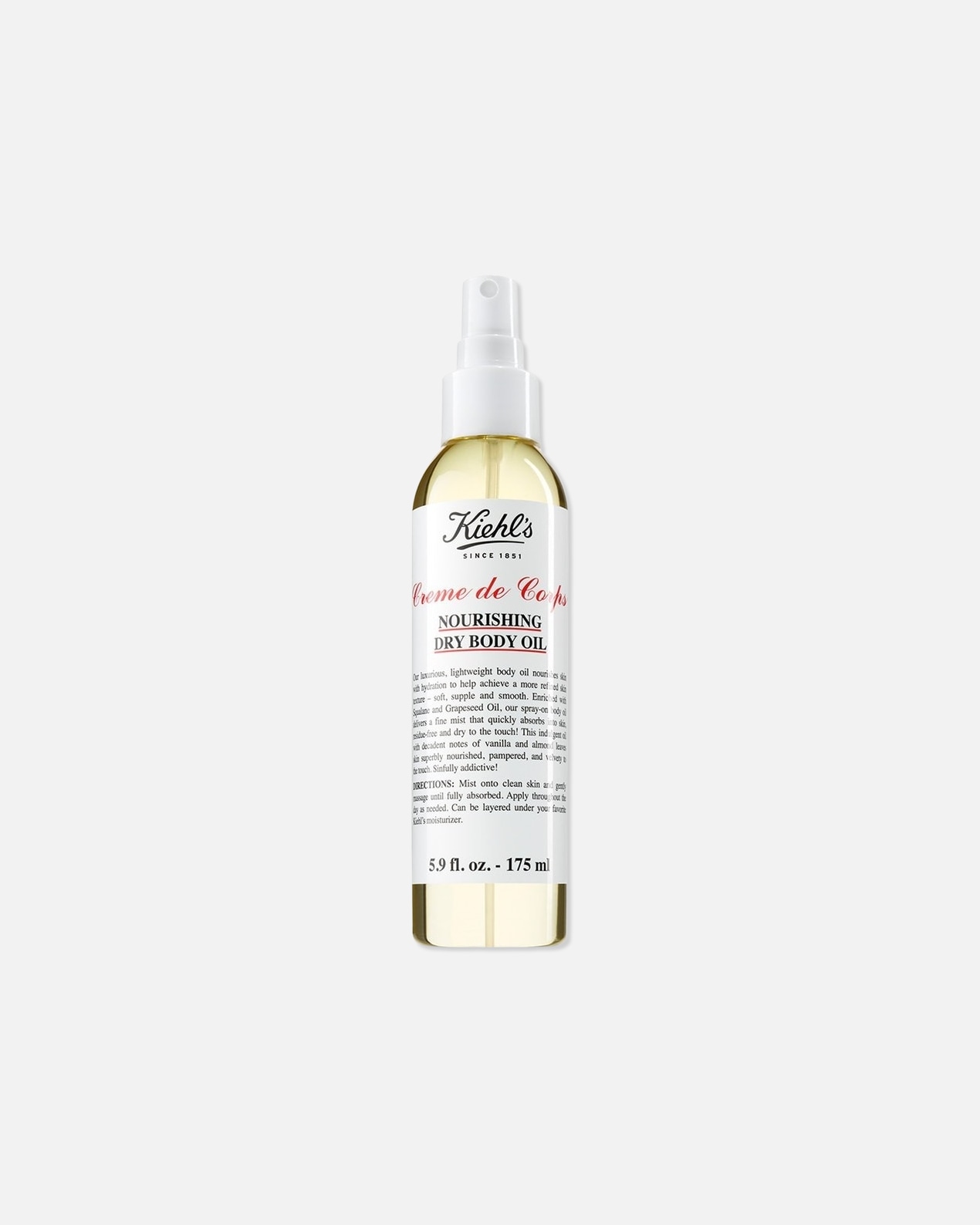 Telový olej pre Unisex Kiehl’s Creme de Corps Nourishing Dry Body Oil 175 ml