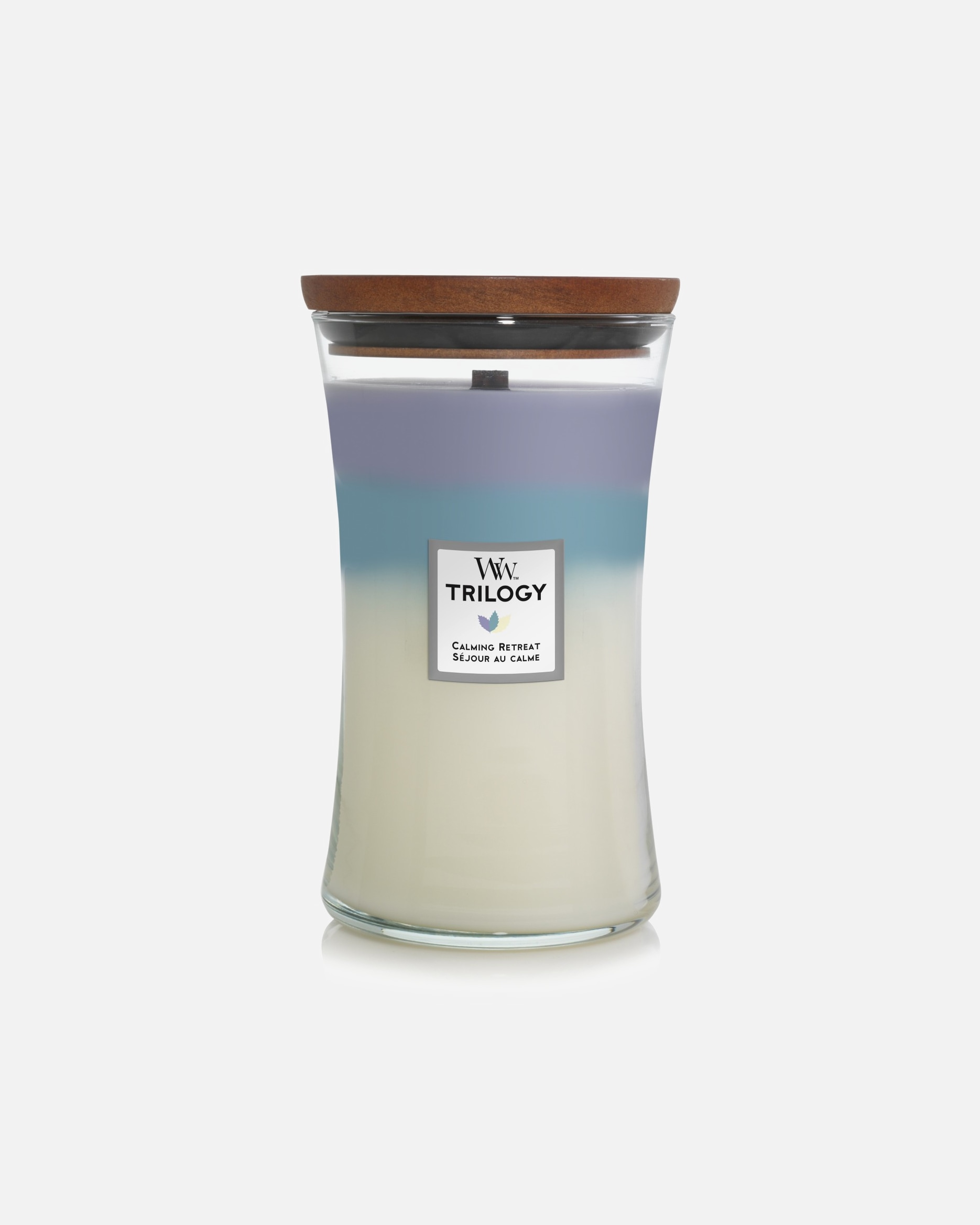 Sviečka pre Unisex WoodWick Trilogy Calming Retreat svíčka loď 610 g
