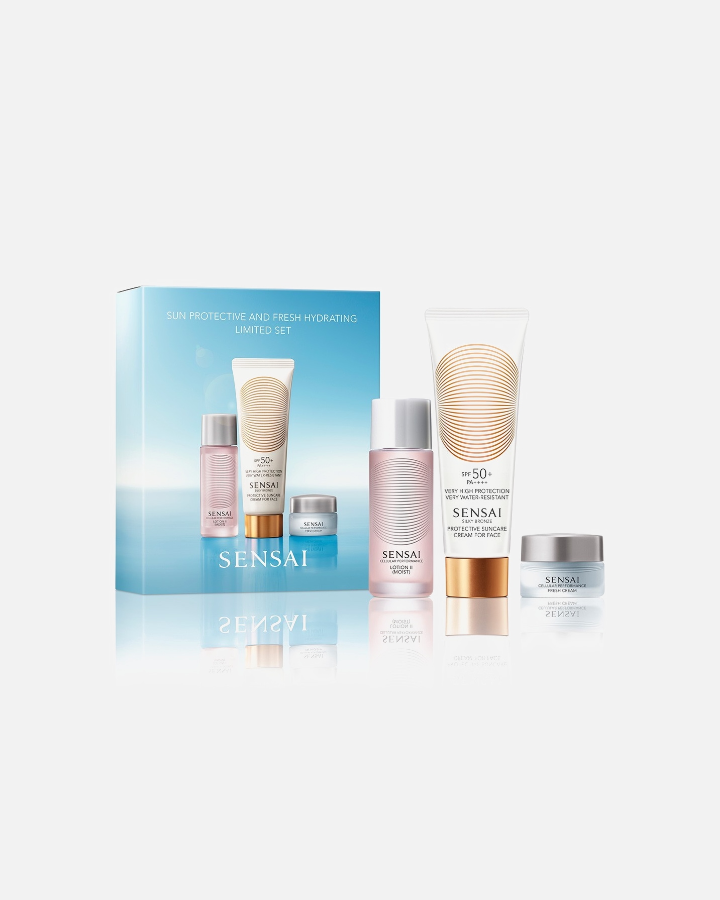 Súprava na starostlivosť o tvár pre Unisex SENSAI Silky Bronze SUN PROTECTIVE AND FRESH HYDRATING LIMITED SET 1 kus