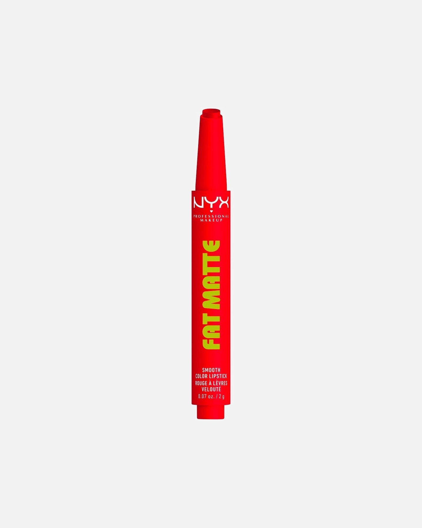 Rúž na pery pre Unisex NYX Professional Makeup Fat Matte Smooth Color Lipstick matný balzám na rty 2 g