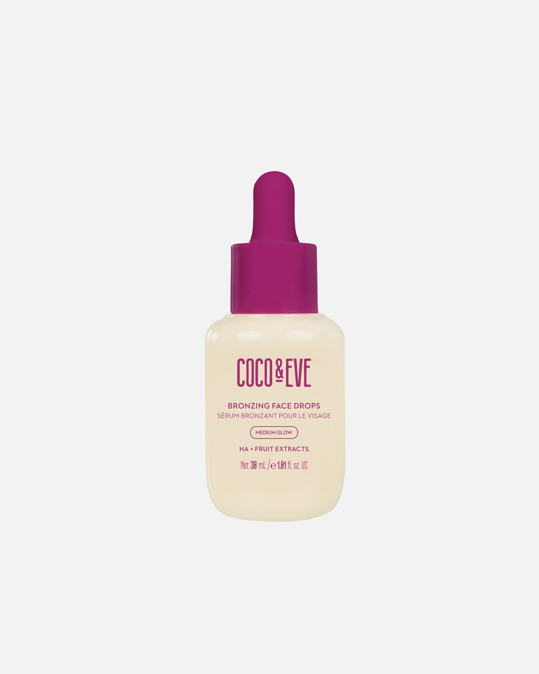 Samoopaľovací prípravok pre Unisex Coco & Eve Sunny Honey Bronzing Face Drops Medium Glow 30 ml