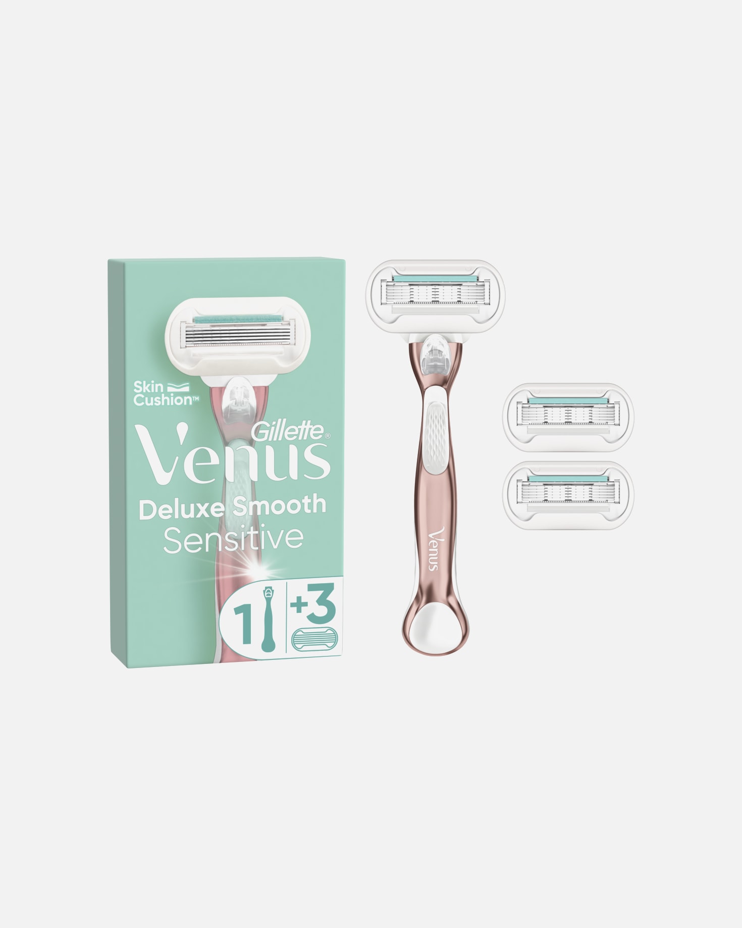 Žiletka pre Unisex Venus Deluxe Smooth Sensitive Rose Gold Strojek + 3 Hlavice 1 ks