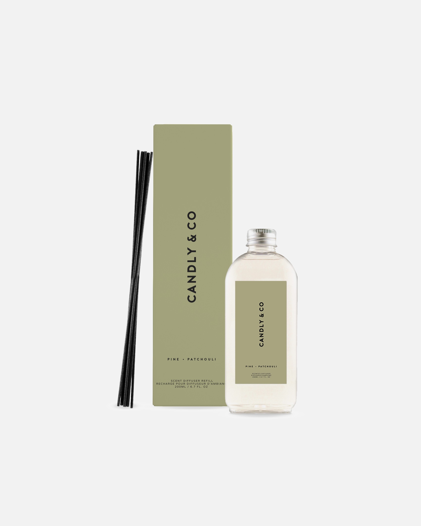 Vôňa do bytu pre Unisex Candly&Co Diffuser refill No.4 Pine, Patchouli 200 ml