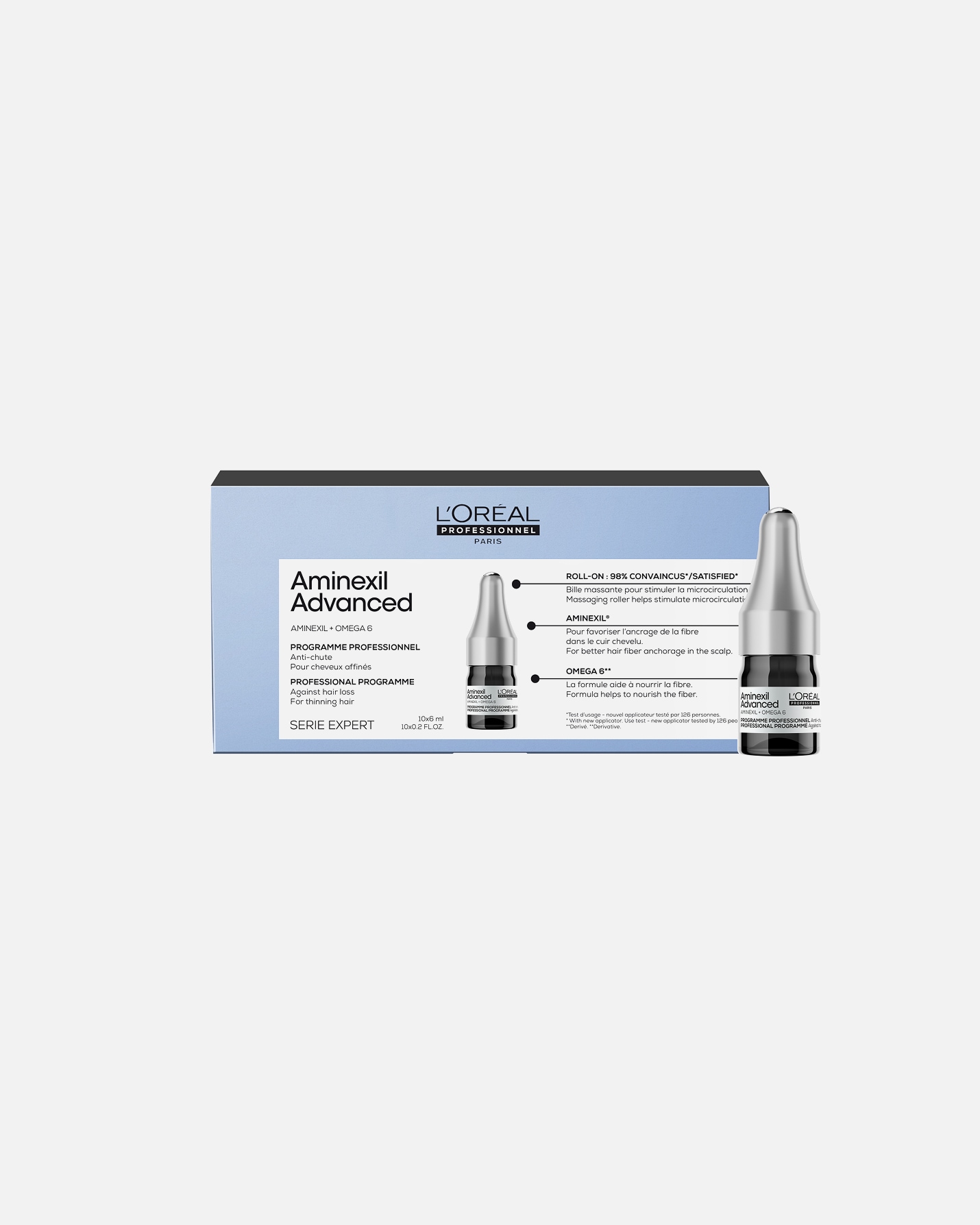 Starostlivosť o pokožku hlavy pre Unisex L´Oréal Professionnel Paris Serie Expert Aminexil Advanced Ampule 10x6ml 60 ml