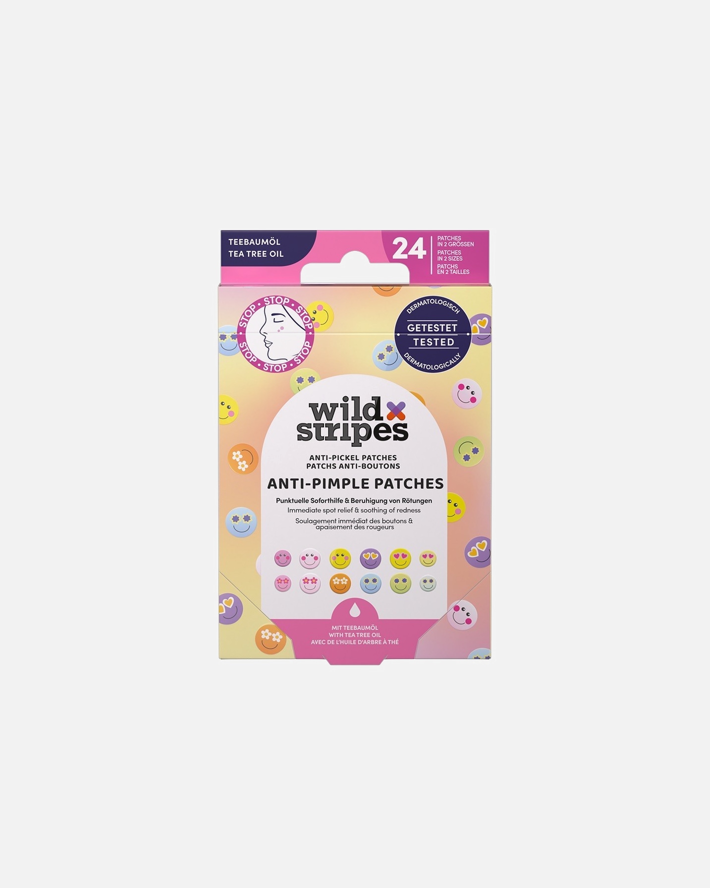 Náplasti pre Unisex Wild Stripes Default Brand Line Anti-Pimple Patches Smile Prevent 1 ks