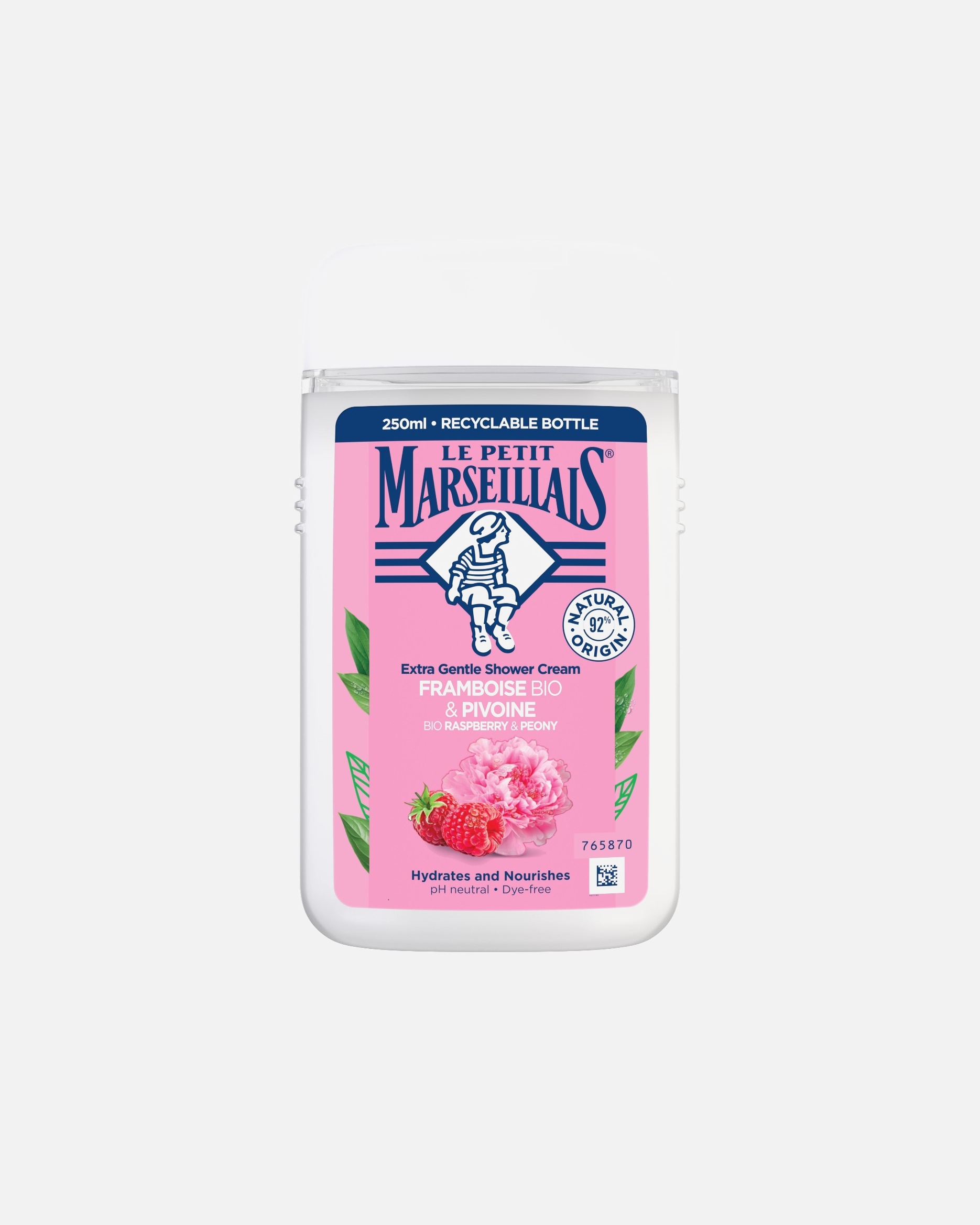 Sprchový gél pre Unisex Le Petit Marseillais Raspberry And Peony Shower Gel 250 ml