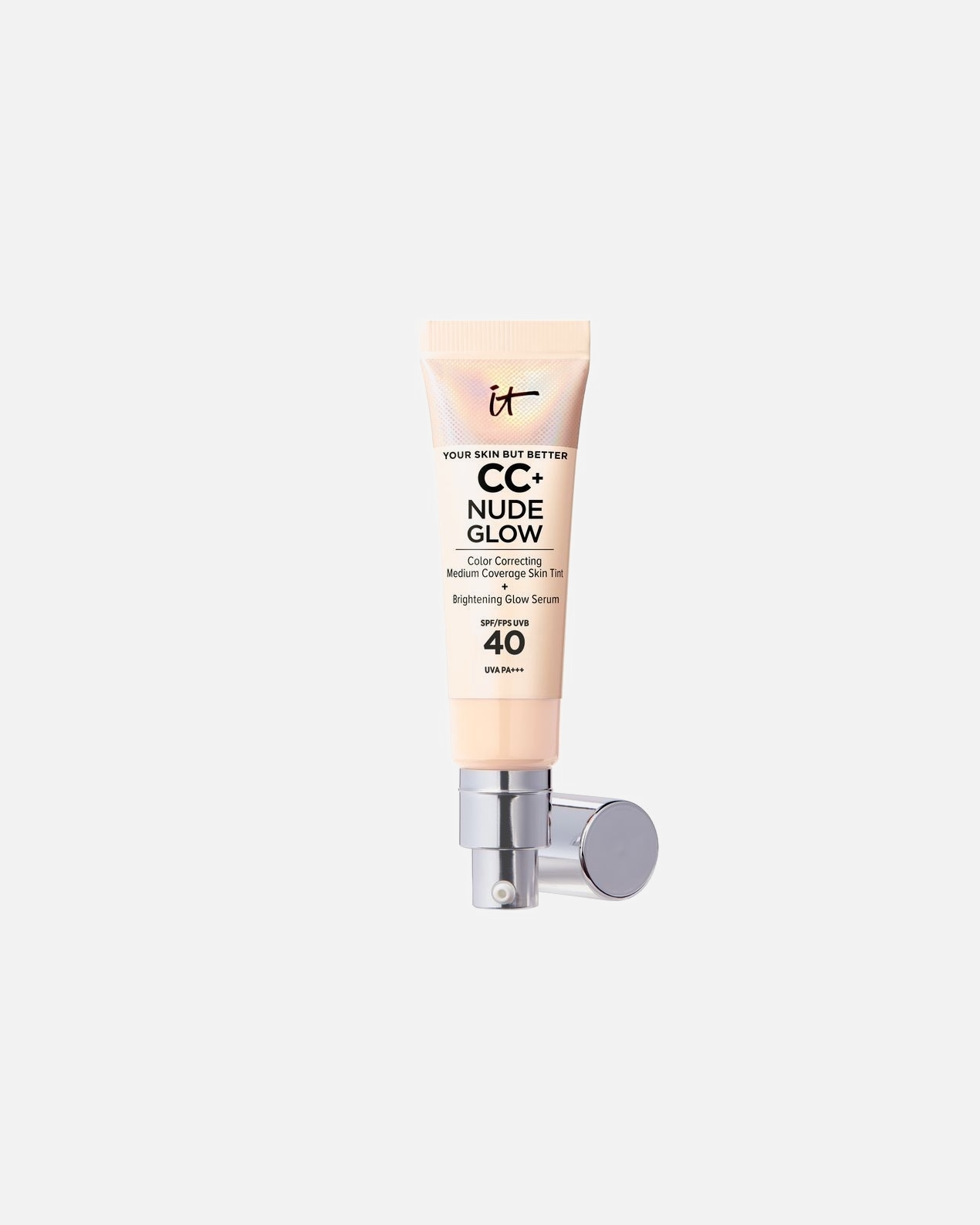 CC Cream pre Unisex IT Cosmetics Your Skin But Better Nude Glow Lightweight Foundation + Glow Serum with SPF 40 Fair Light