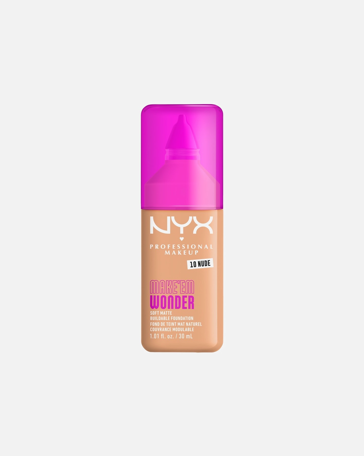 Podklad pre Unisex NYX Professional Makeup Makeup Make 'EM Wonder Foundation 10 - NUDE