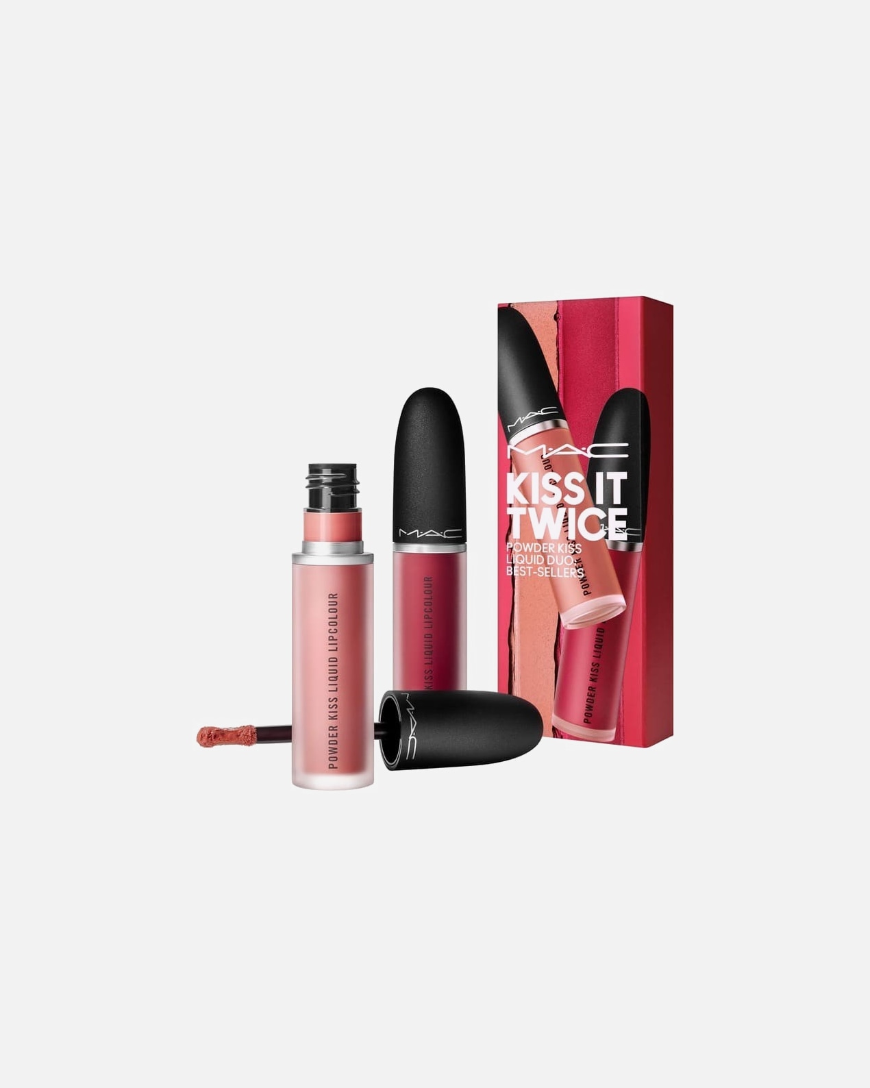 Čistiaci gél pre Unisex MAC Powder Kiss Kiss Twice Lipstick Set Best Sellers