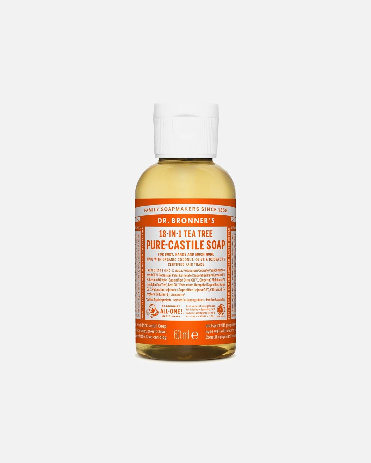 Mydlo na ruky pre Unisex Dr. Bronner's Tea Tree Pure-Castile Soap 60 ml