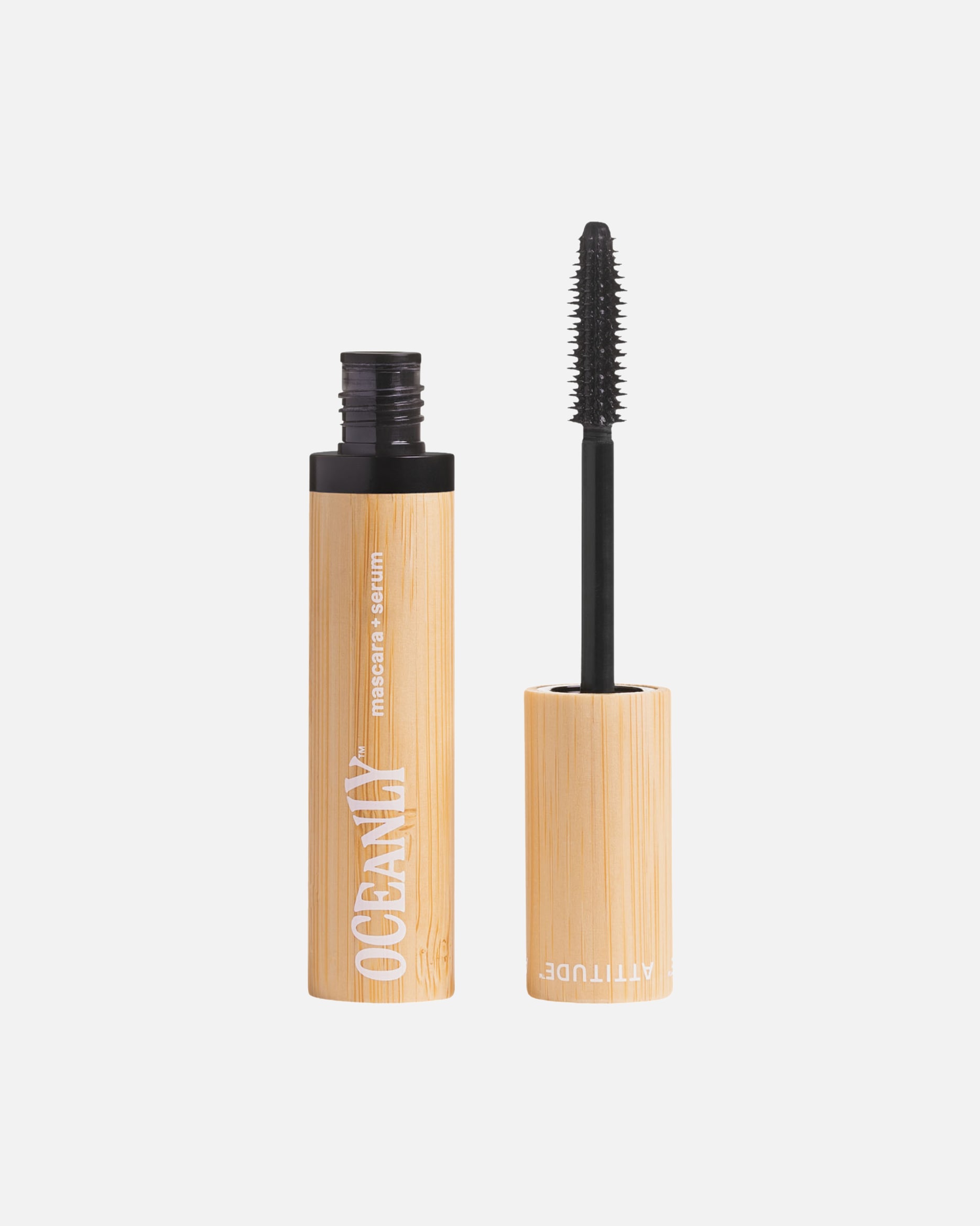 Maskara pre Unisex Attitude Oceanly Riasenka so sérom pre výživu rias (2 v 1) čierna 7 g