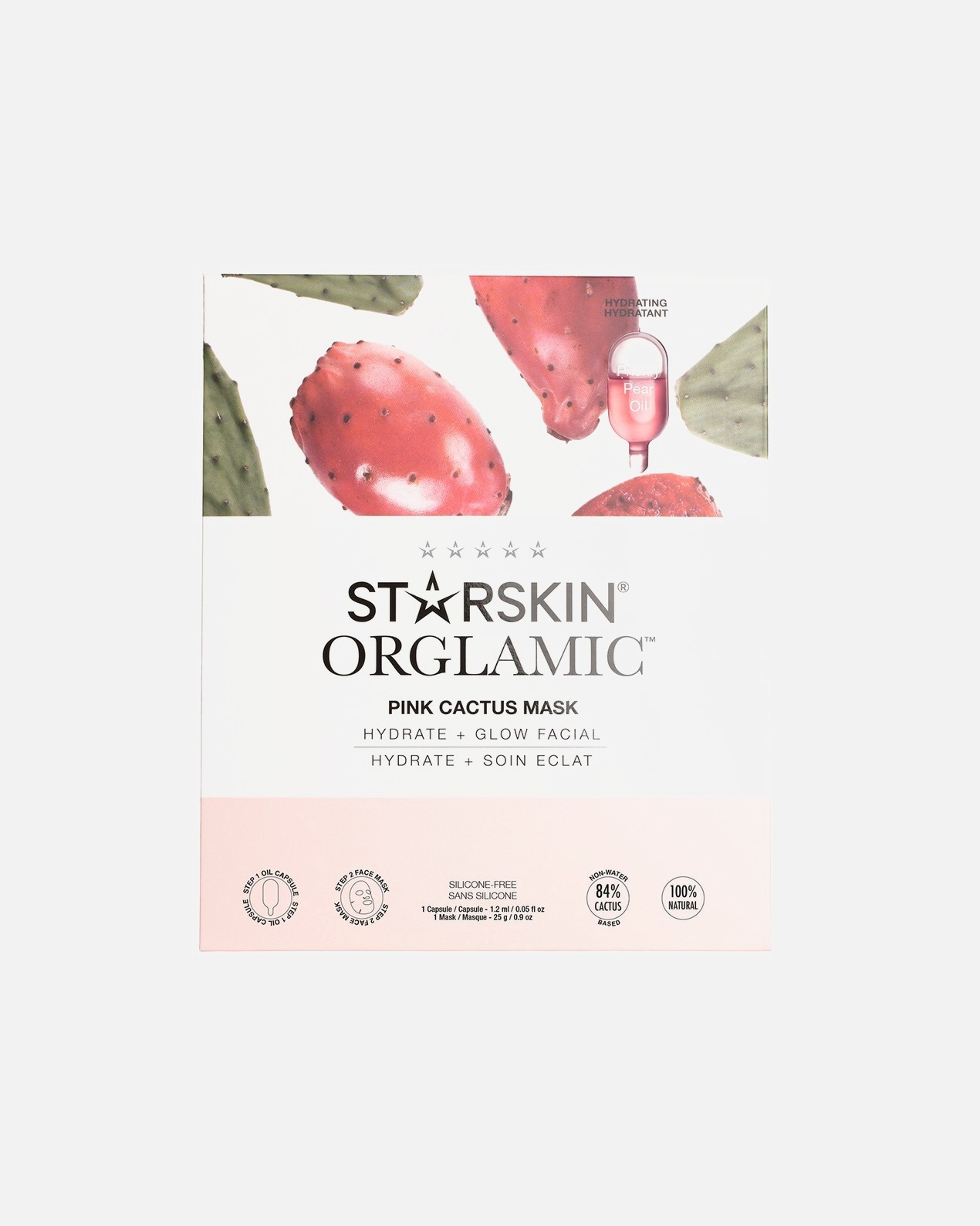Plátienková maska pre Unisex STARSKIN ® Orglamic™ Pink Cactus Mask 1 ks