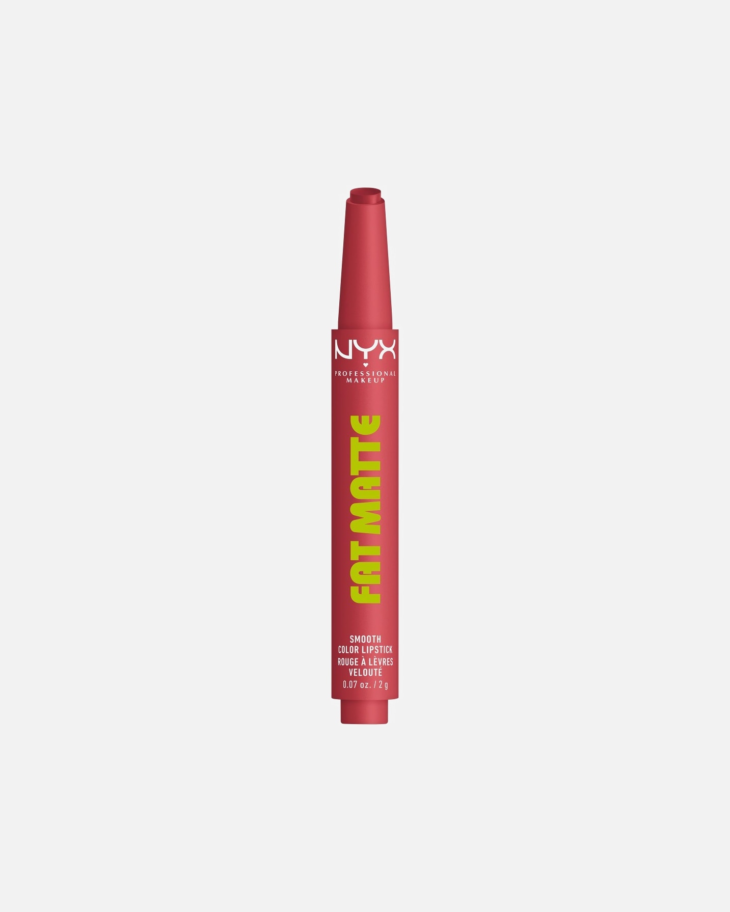 Rúž na pery pre Unisex NYX Professional Makeup Fat Matte Smooth Color Lipstick zamatovo matný rúž 2 g