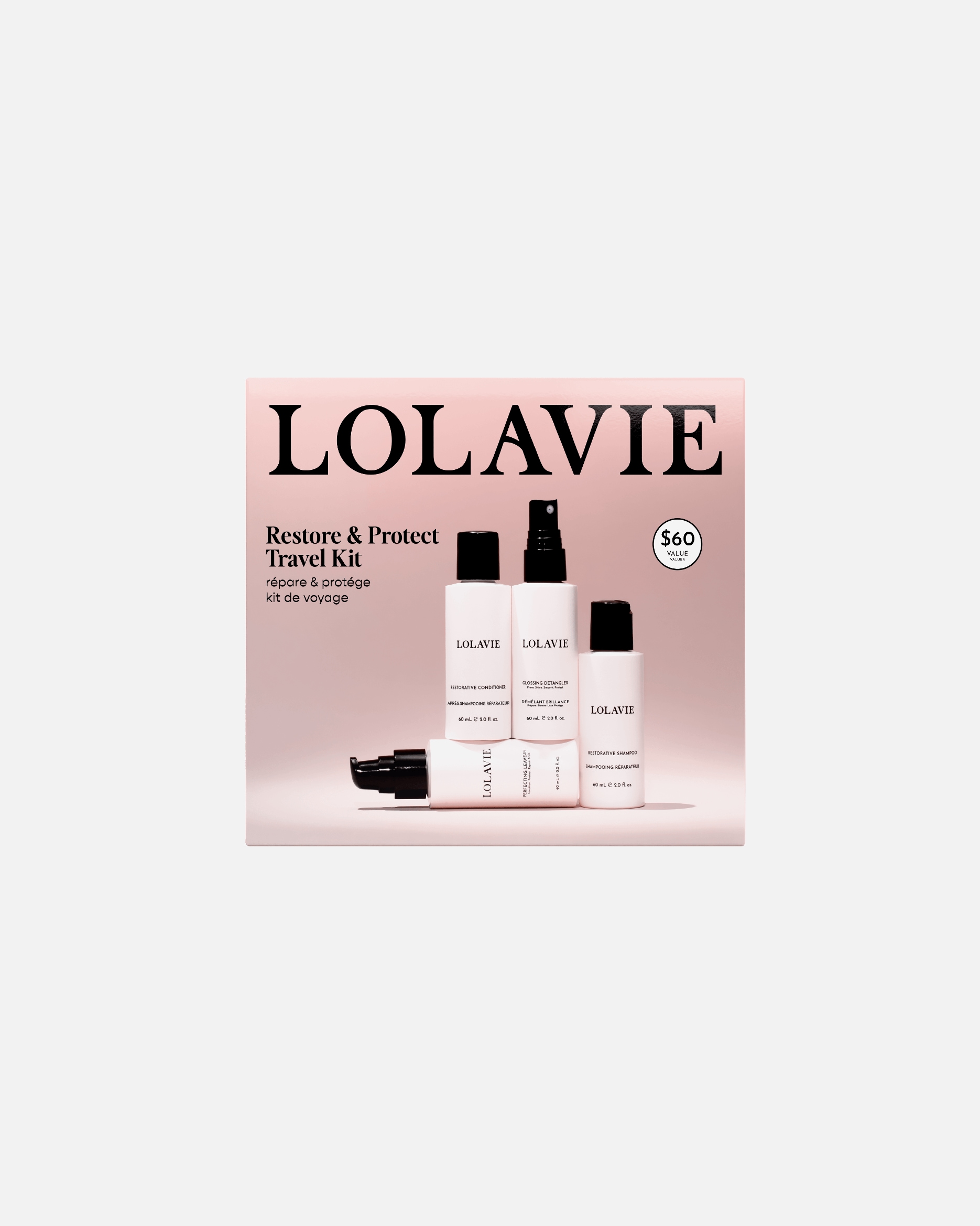 Súprava na starostlivosť o vlasy pre Unisex LOLAVIE Restore & Protect Travel Kit 240 ml