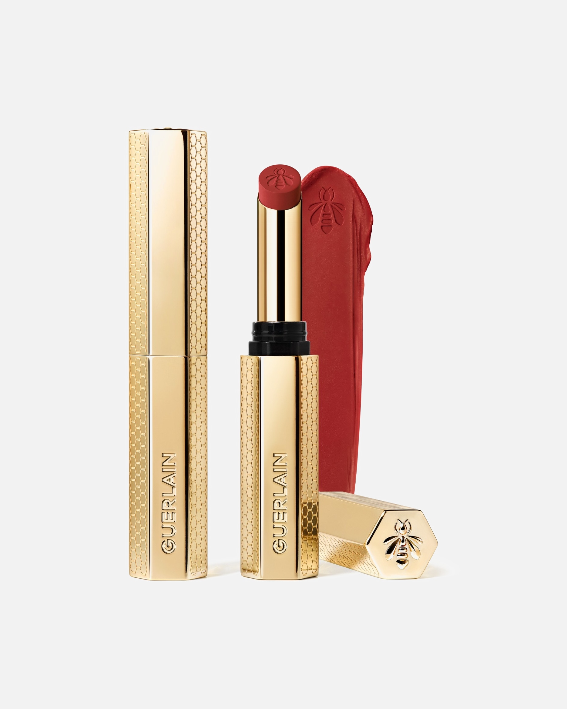 Rúž na pery pre Unisex Guerlain KissKiss Intenzívny rúž obohatený o med 599 - RED ASTER