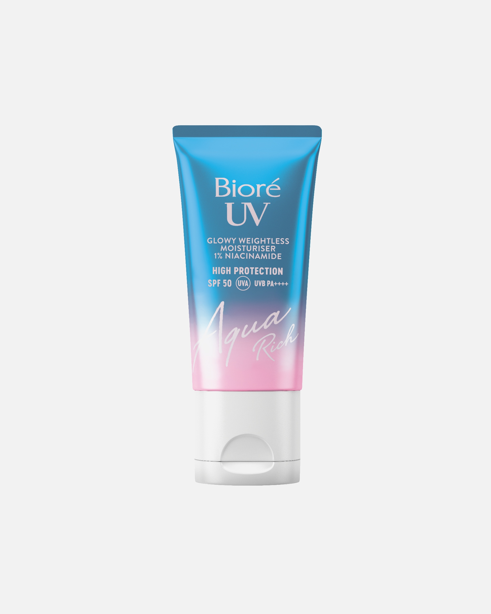 Krém na opaľovanie pre Unisex Bioré UV Aqua Rich Glow Face Cream SPF 50 50 ml