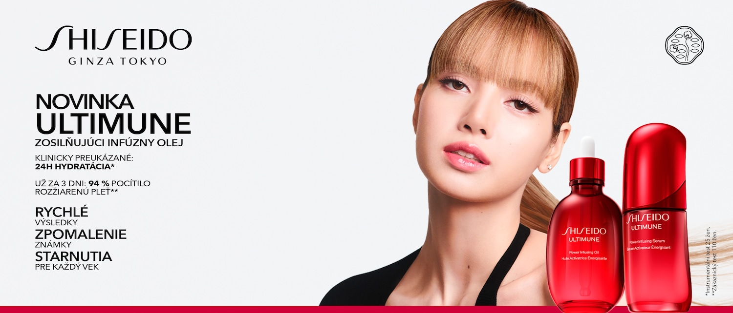 Objavte Shiseido Ultimune, posilňujúci infúzny olej pre všetky vekové kategórie, klinicky preukázaný pre 24-hodinovú hydratáciu, ktorý už za 3 dni rozžiari pleť.