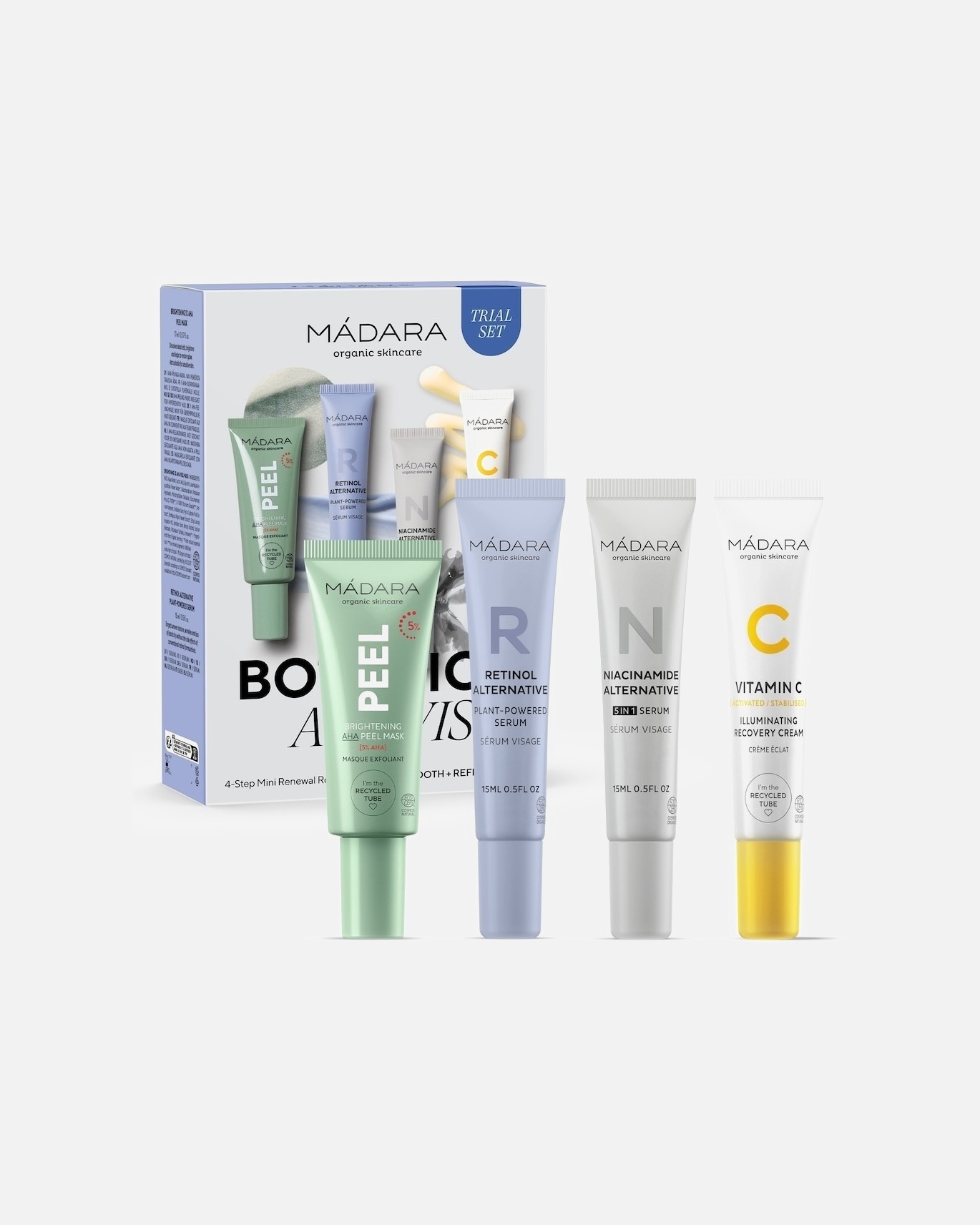 Súprava na starostlivosť o tvár pre Unisex MÁDARA Time Miracle Botanic Activist 4-dielna obnovujúca minirutina 1 kus