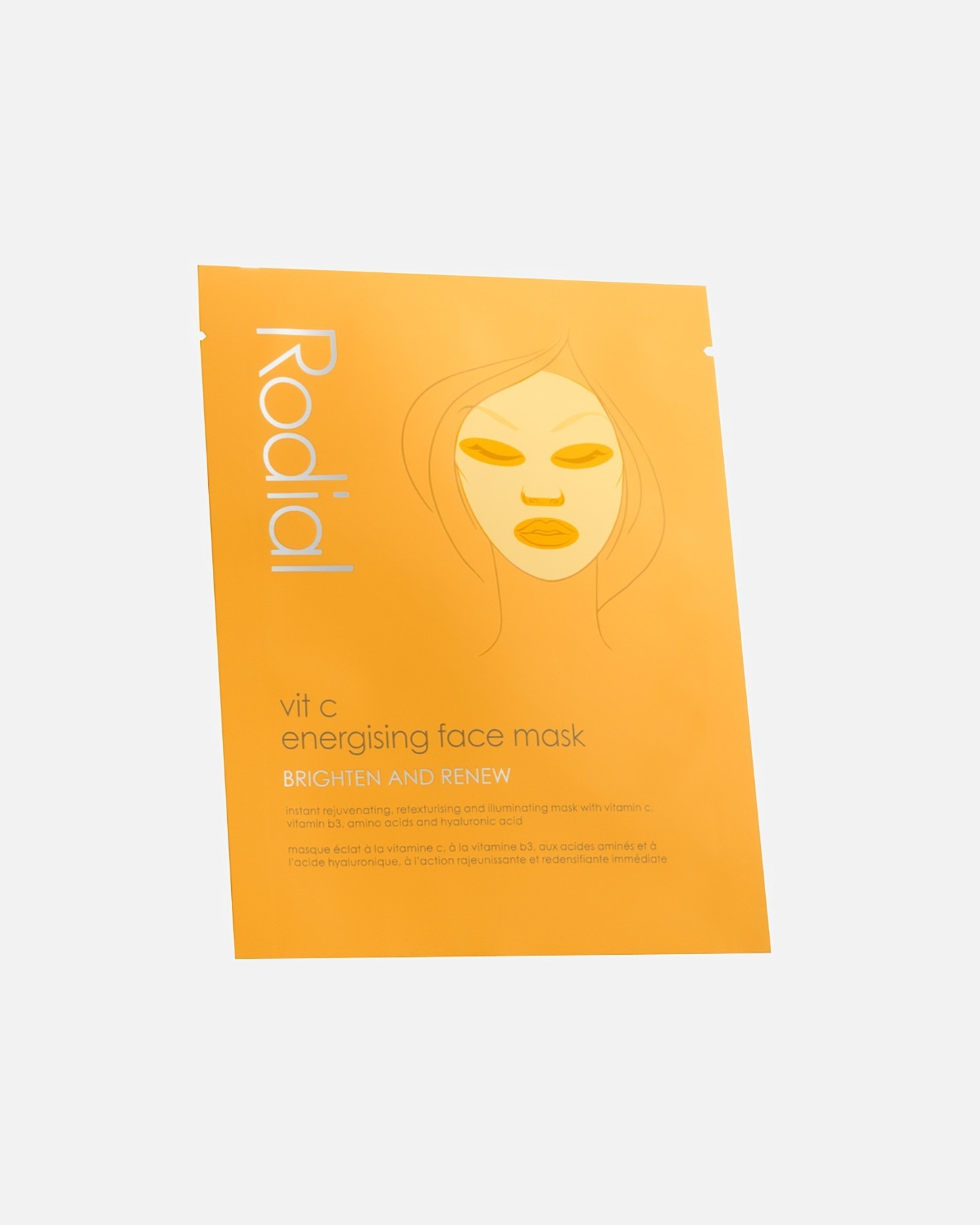 Rozjasňujúca maska pre Unisex Rodial Vit C maska na tvár 1 ks