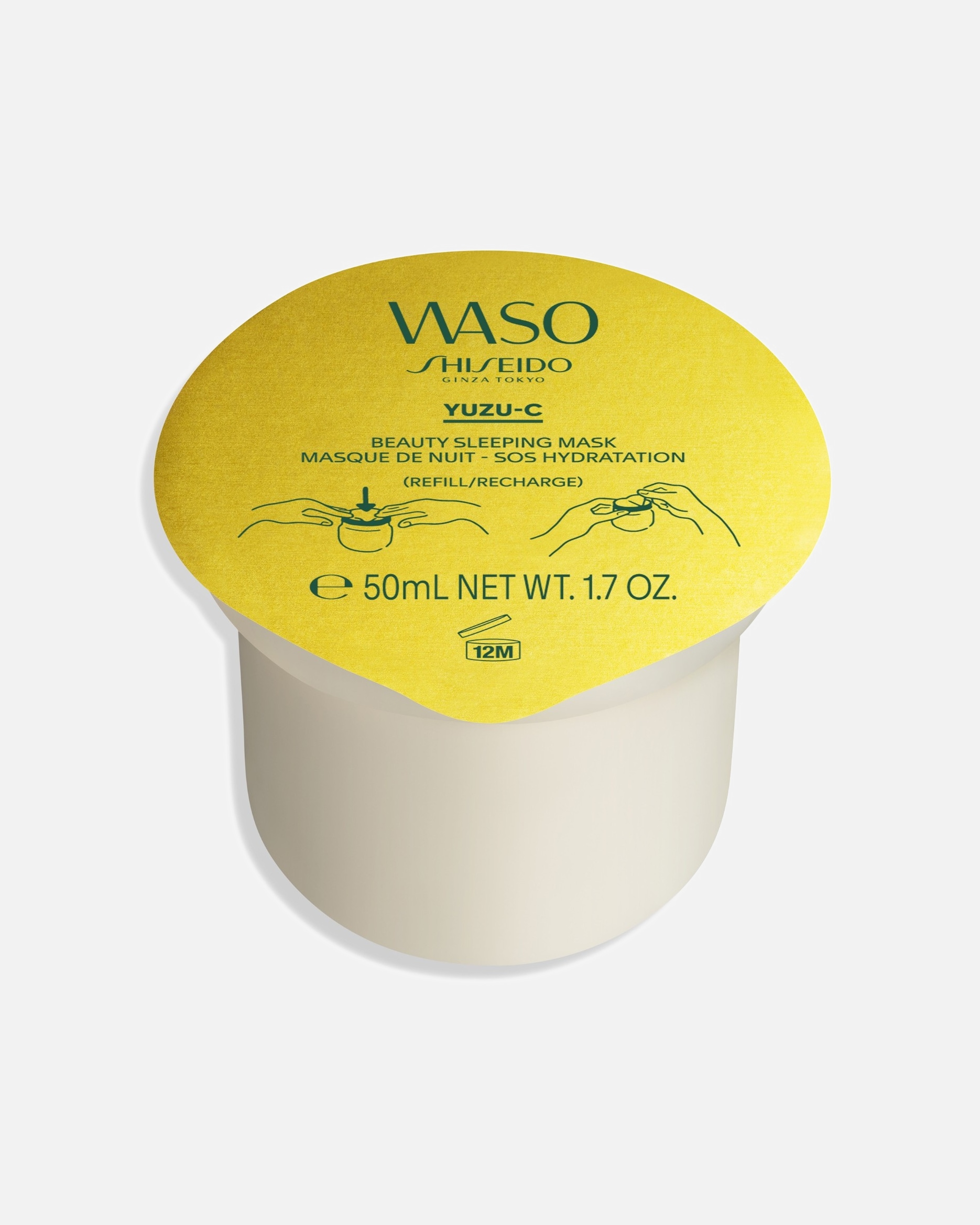 Hydratačná maska pre Pre ženy Shiseido WASO Yuzu-C Beauty Sleeping Mask Refill 50 ml - Refill