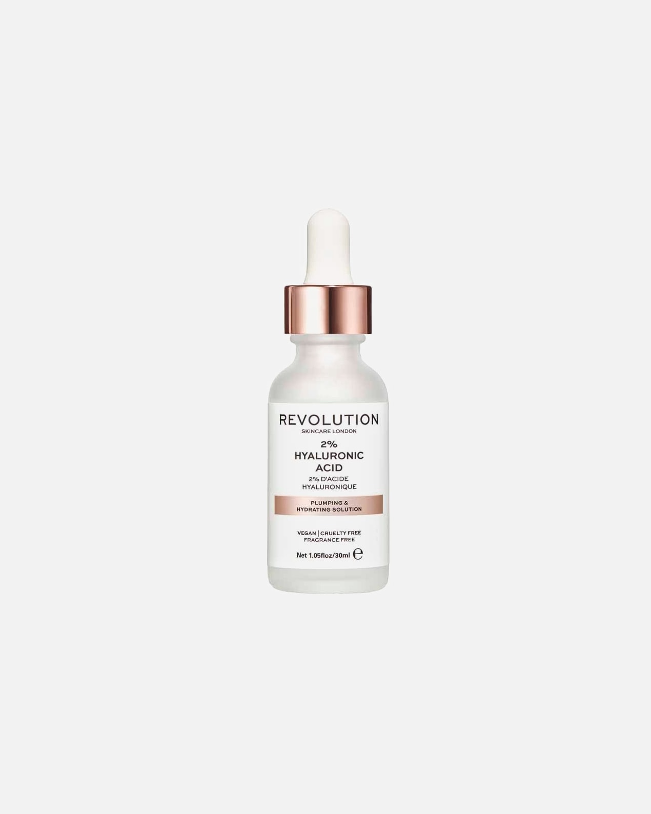 Sérum proti starnutiu pre Unisex Revolution Skincare Plumping & Hydrating Solution - 2% Hyaluronic Acid, sérum 30 ml