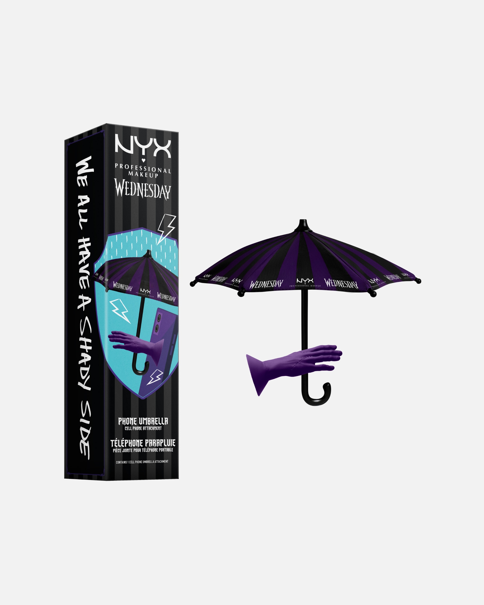 Príslušenstvo pre mobilné telefóny pre Unisex NYX Professional Makeup Wednesday Phone Umbrella Dáždniček Na Mobil 1 ks