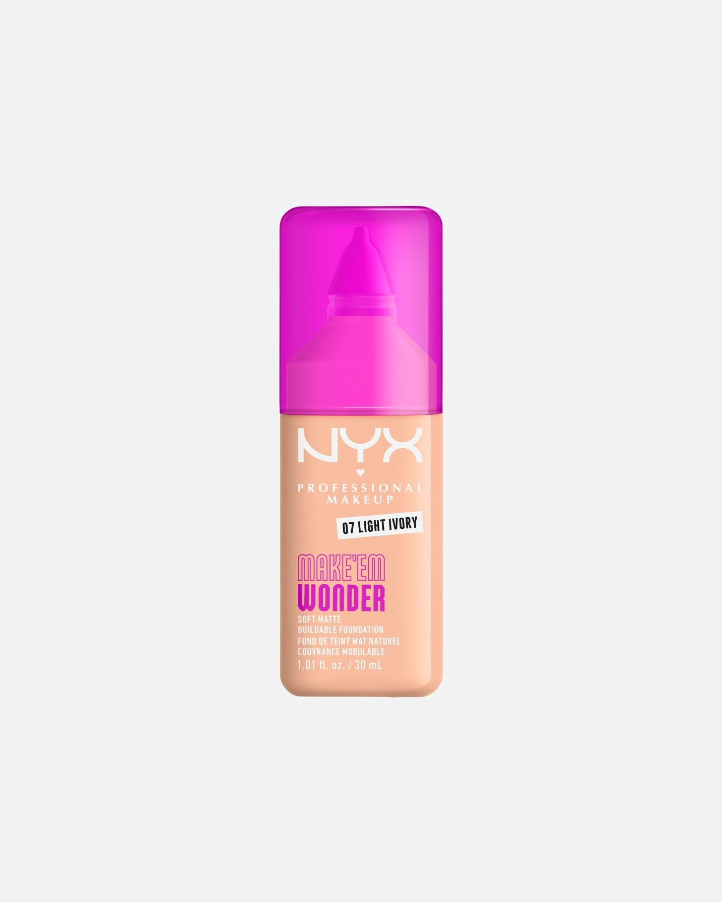 Podklad pre Unisex NYX Professional Makeup Makeup Make 'EM Wonder Foundation 7 - LIGHT IVORY