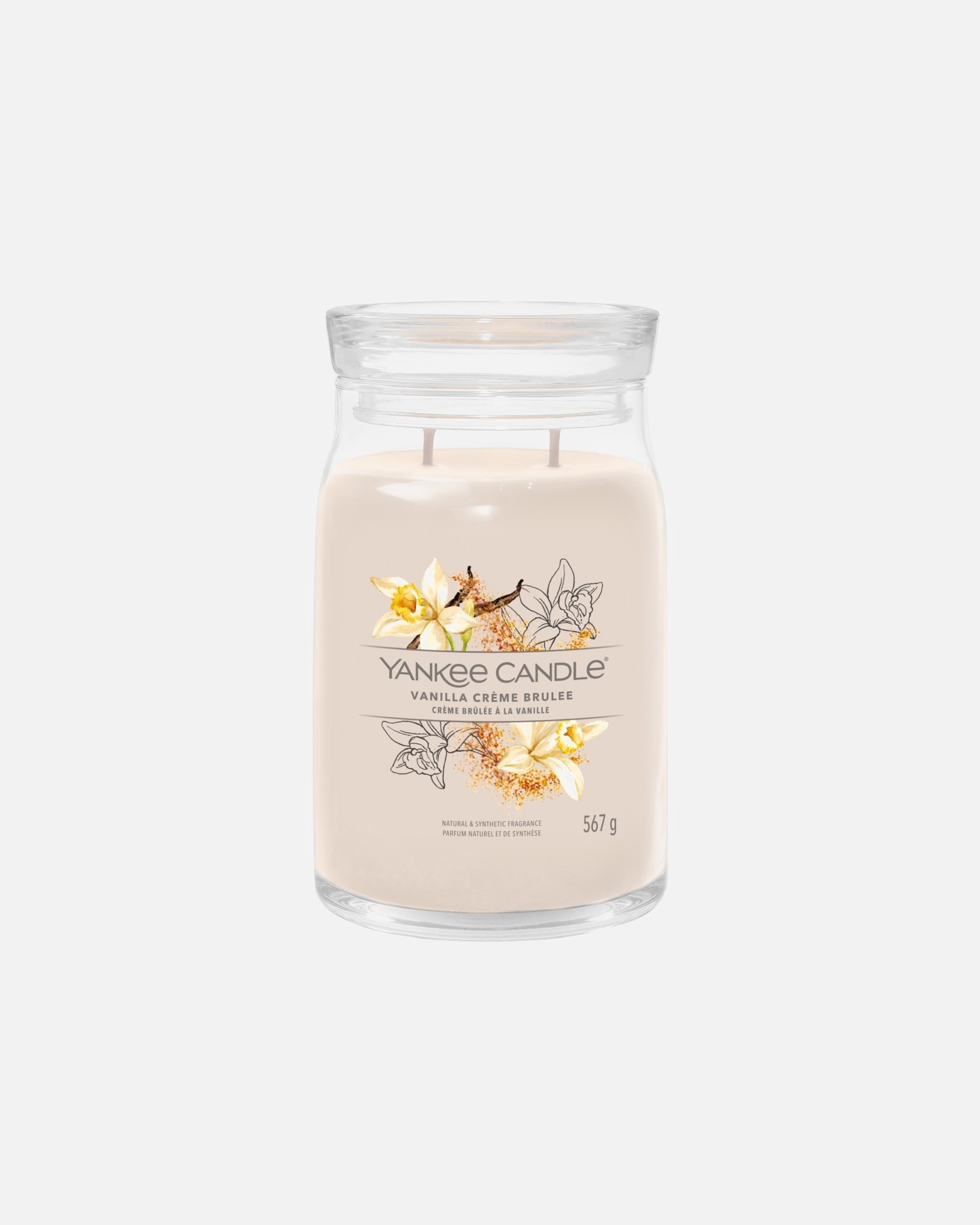 Sviečka pre Unisex YANKEE CANDLE Stredná sviečka 2knoty/Vanilla Crème Brûlée 567 g - Signature