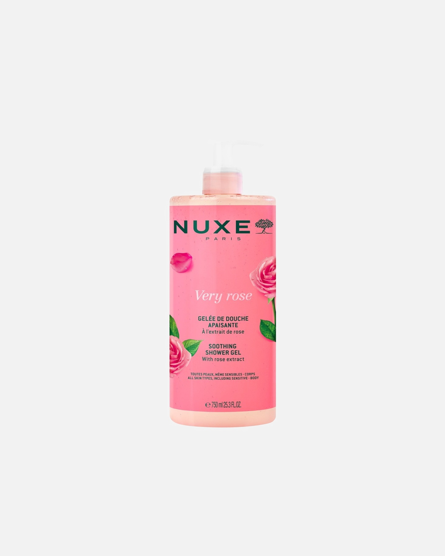 Sprchový gél pre Pre ženy NUXE Very Rose Shower Gel – upokojujúci sprchový gél 750 ml