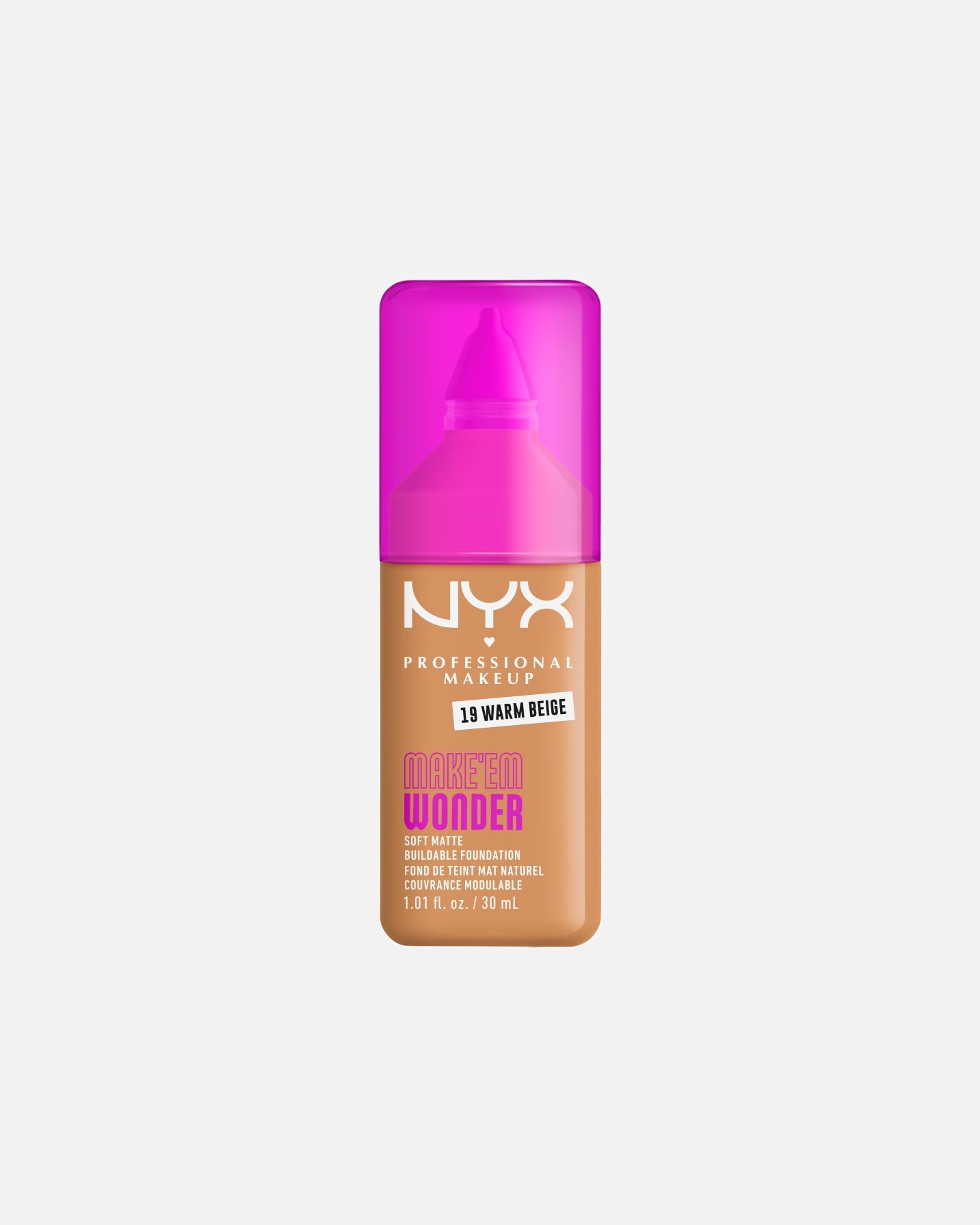 Podklad pre Pre ženy NYX Professional Makeup Makeup Make 'EM Wonder Foundation 19 - WARM BEIGE