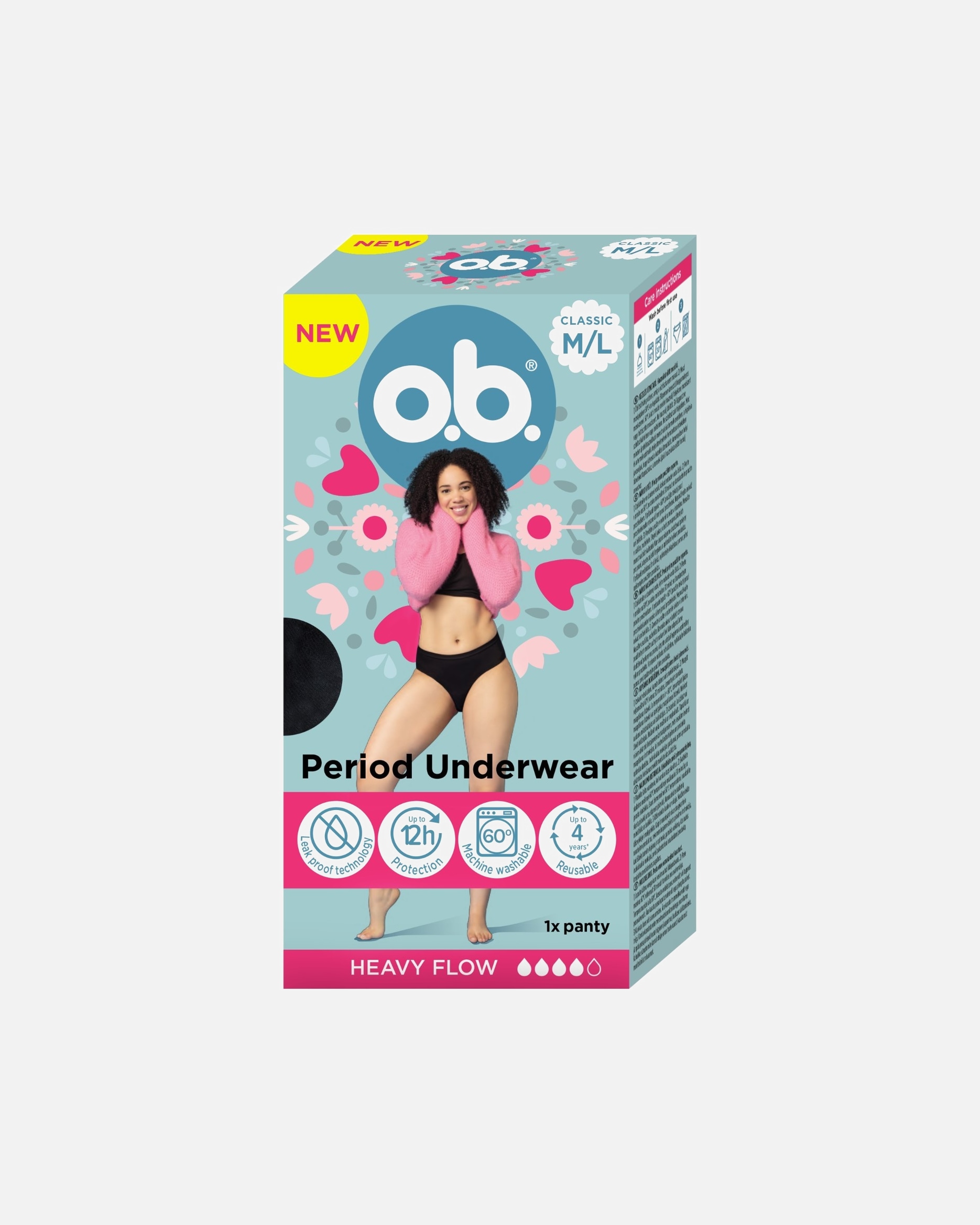 Menštruačná spodná bielizeň pre Pre ženy o.b. menštruačné nohavičky M/L 1 kus