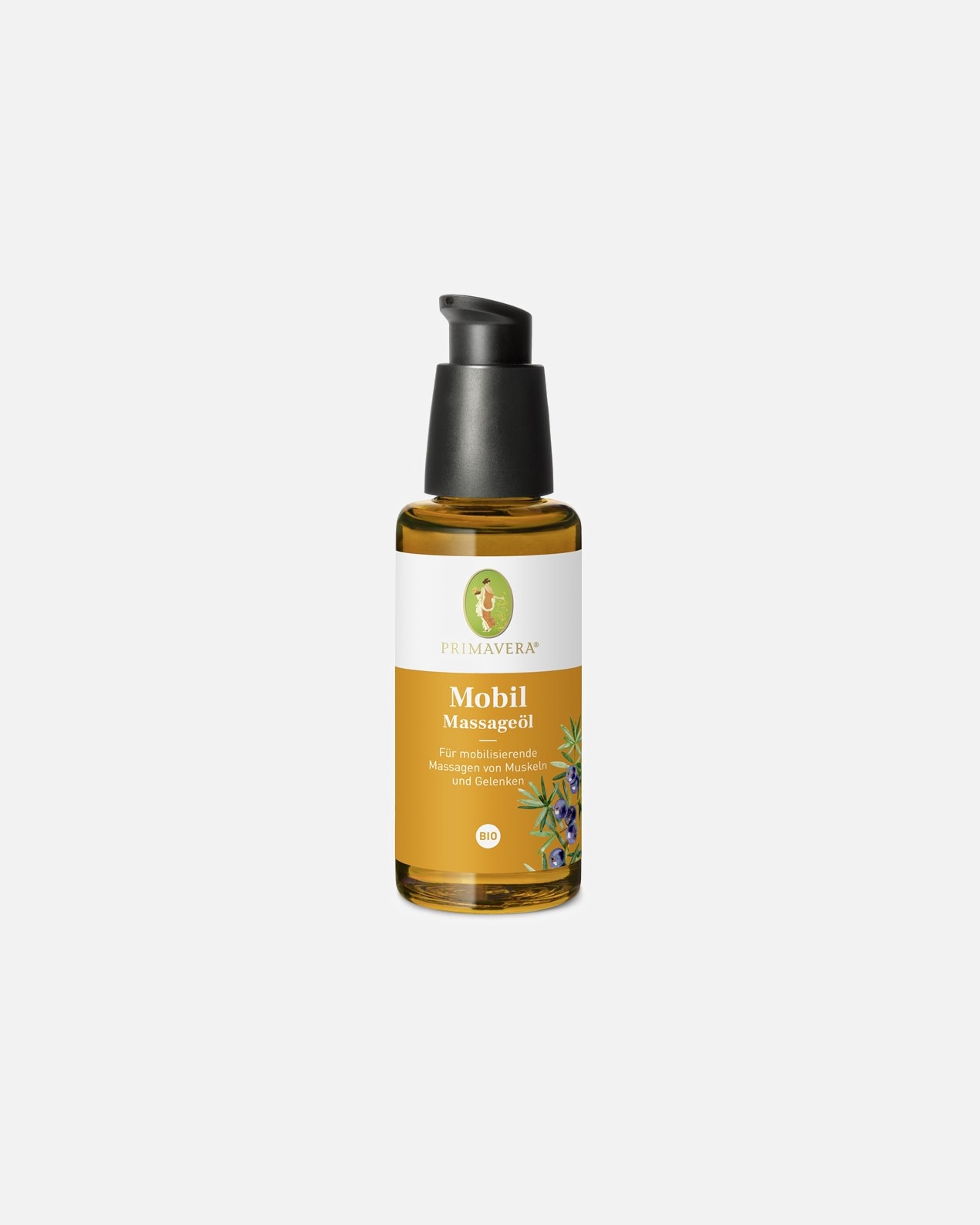 Masážny olej pre Unisex Primavera Mobil Massageöl Bio 50 ml