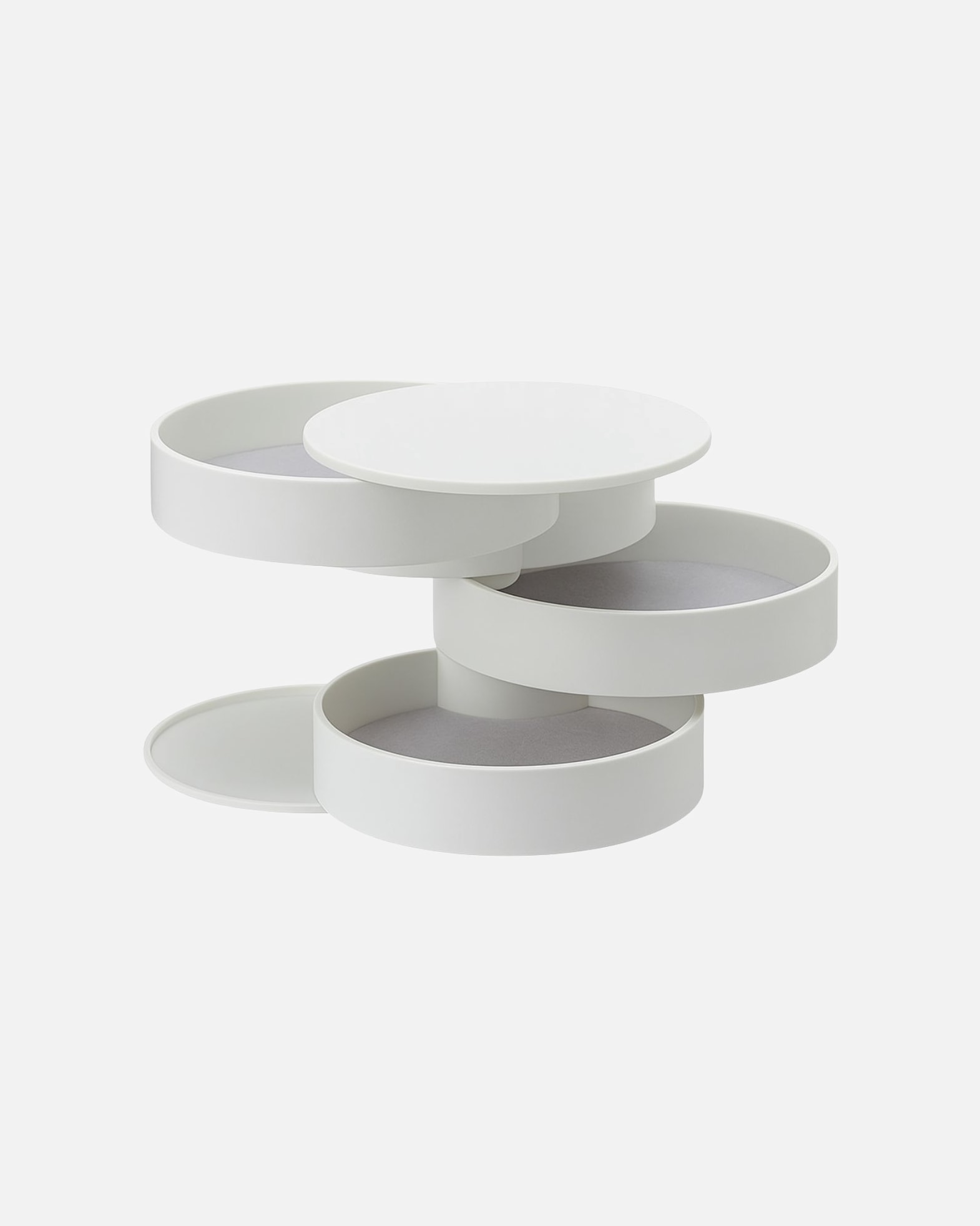 Kozmetické púzdro pre Unisex UNIQ Otočný organizér/šperkovnica so 4 poschodiami Biela