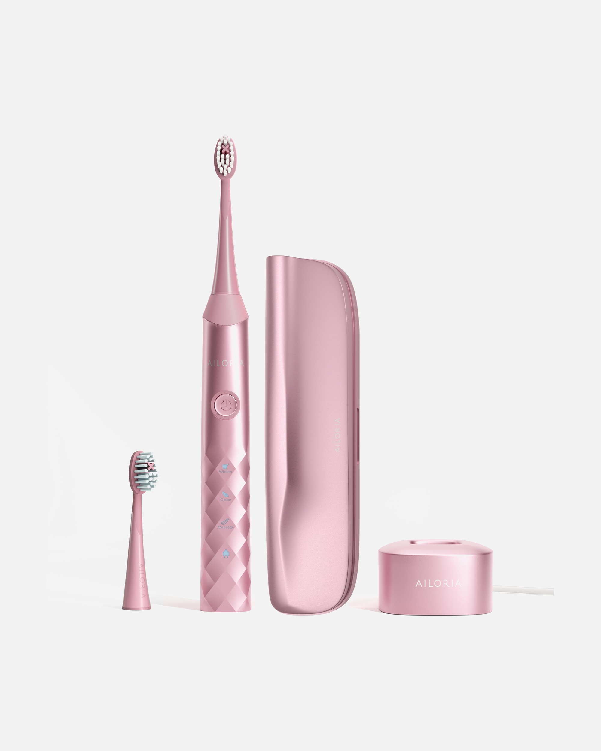 Elektrická zubná kefka pre Unisex Ailoria SHINE BRIGHT USB-SONIC TOOTHBRUSH Letná edícia ružová