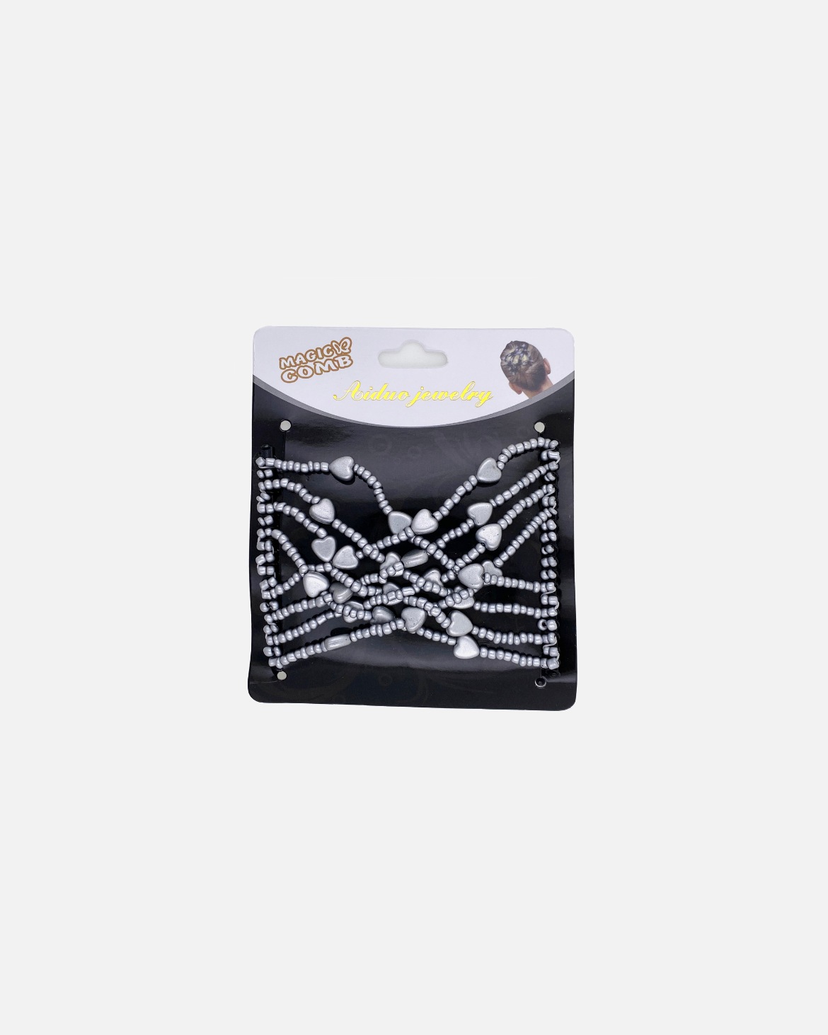 Sponky do vlasov pre Unisex SOHO SOHO EZ Combs Elastický Hrebeň do Vlasov 2 ks Čierna SOHO EZ Combs Elastický Hrebeň do Vlasov 2 ks - Strieborný