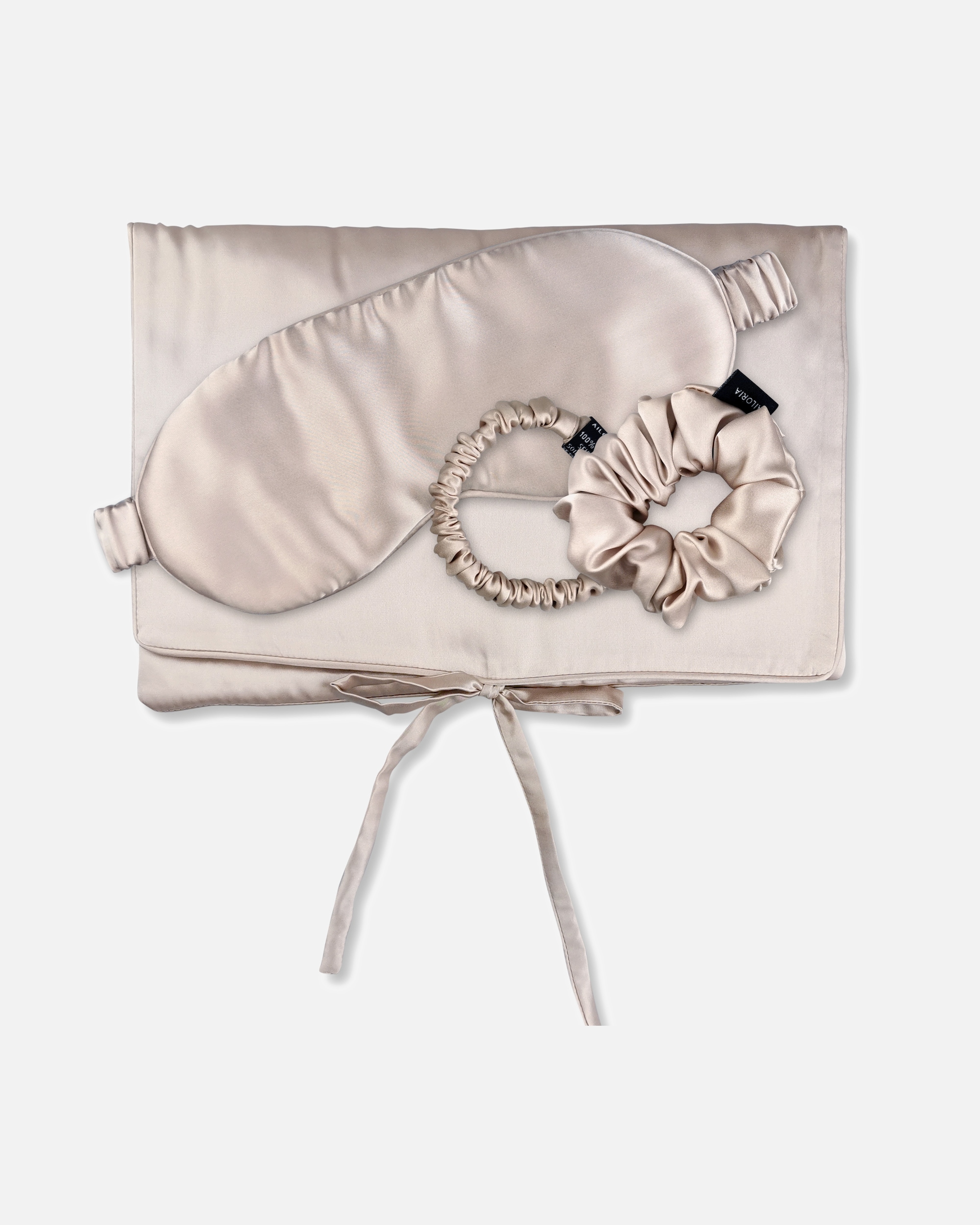 Čelenka pre Pre ženy Ailoria TRAVEL SET HAIR Vak, maska na spanie, škraboška S a škraboška M béžová