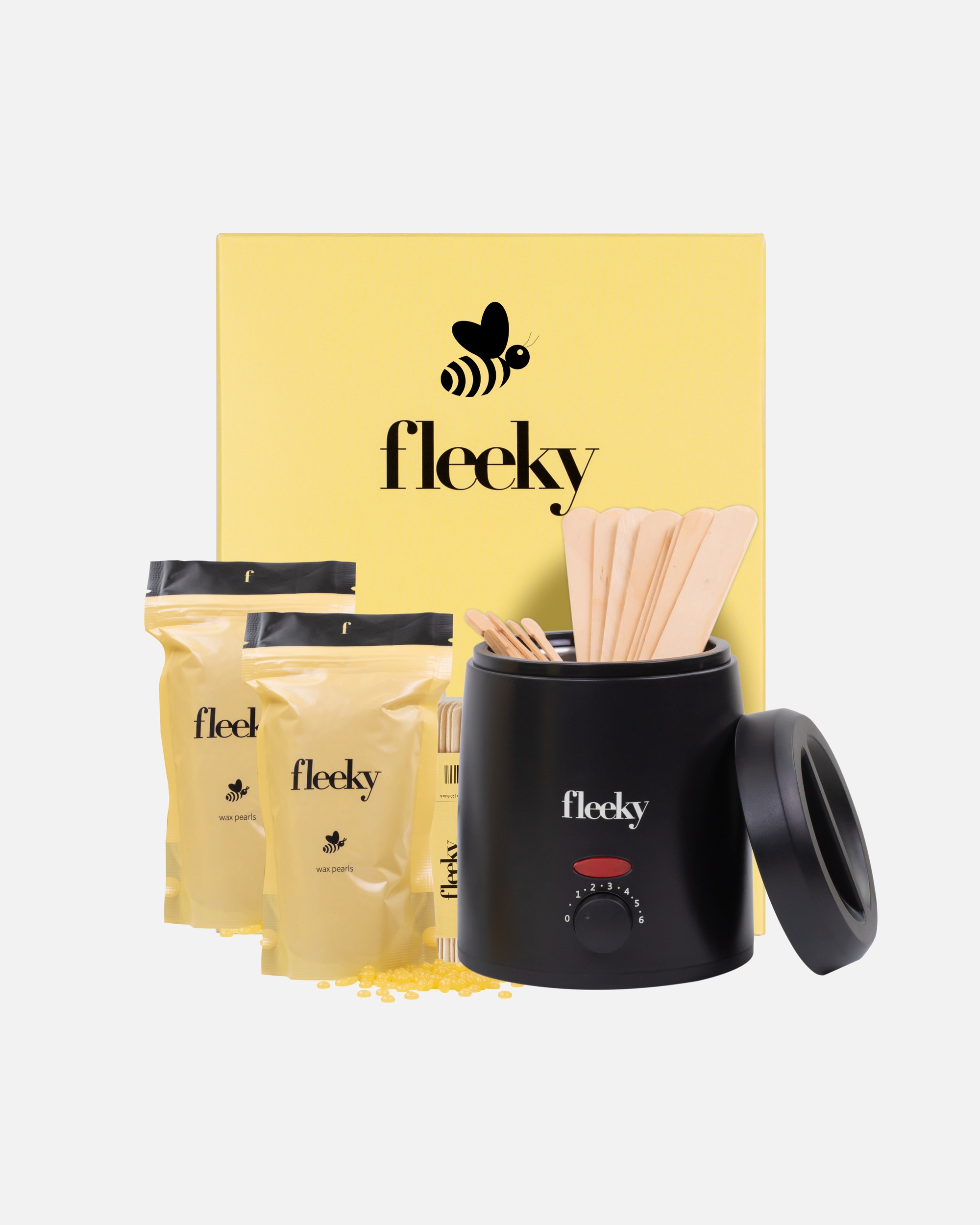 Depilačný nástroj pre Unisex Fleeky Sada na ohrievanie vosku – Depilačný set s ohrievačom vosku 1 kus