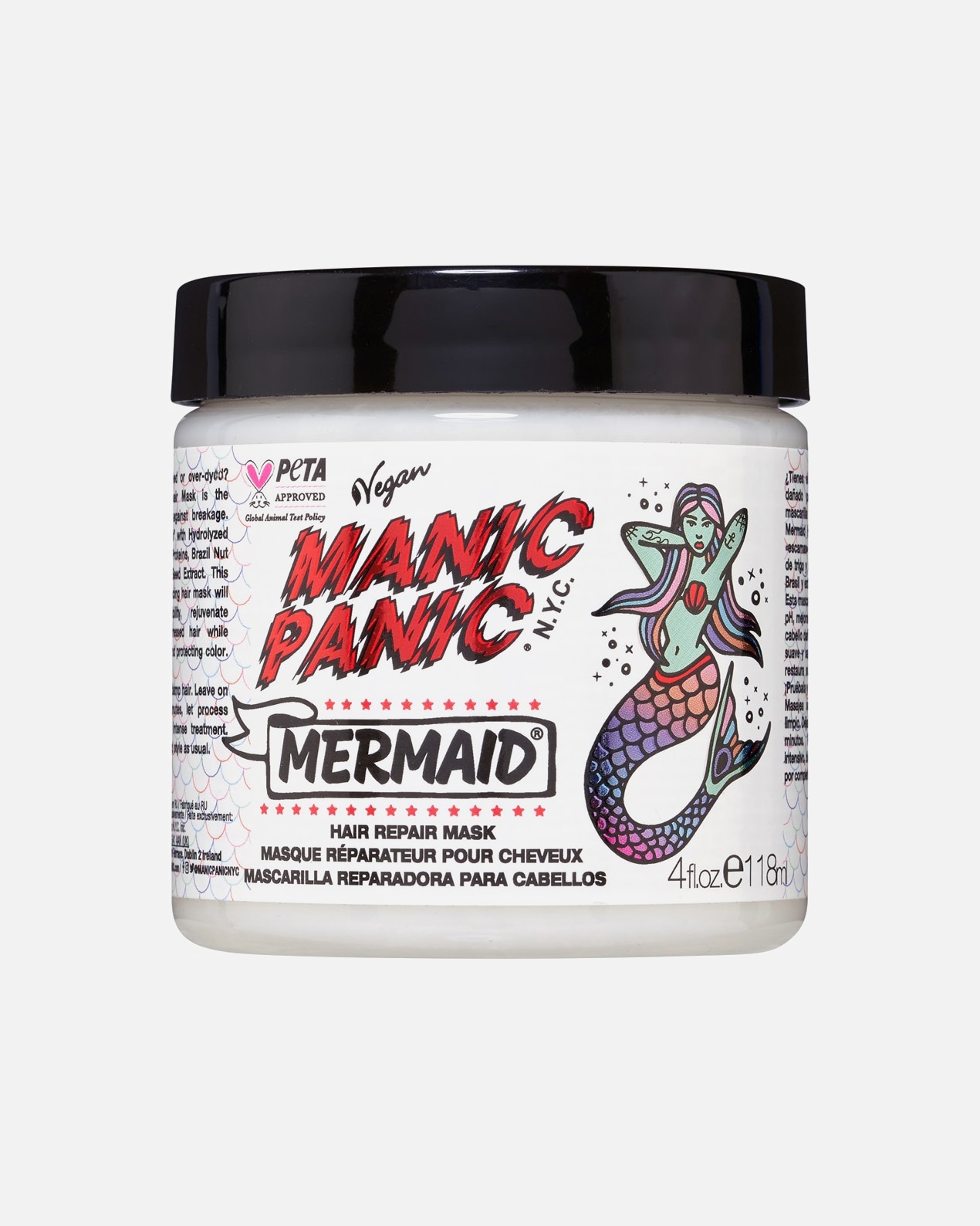 Vlasová kúra pre Unisex Manic Panic Maska na regeneráciu vlasov morskej panny 118 ml